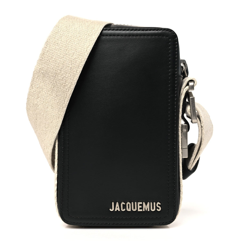 Smooth Calfskin Le Cuerda Vertical Black