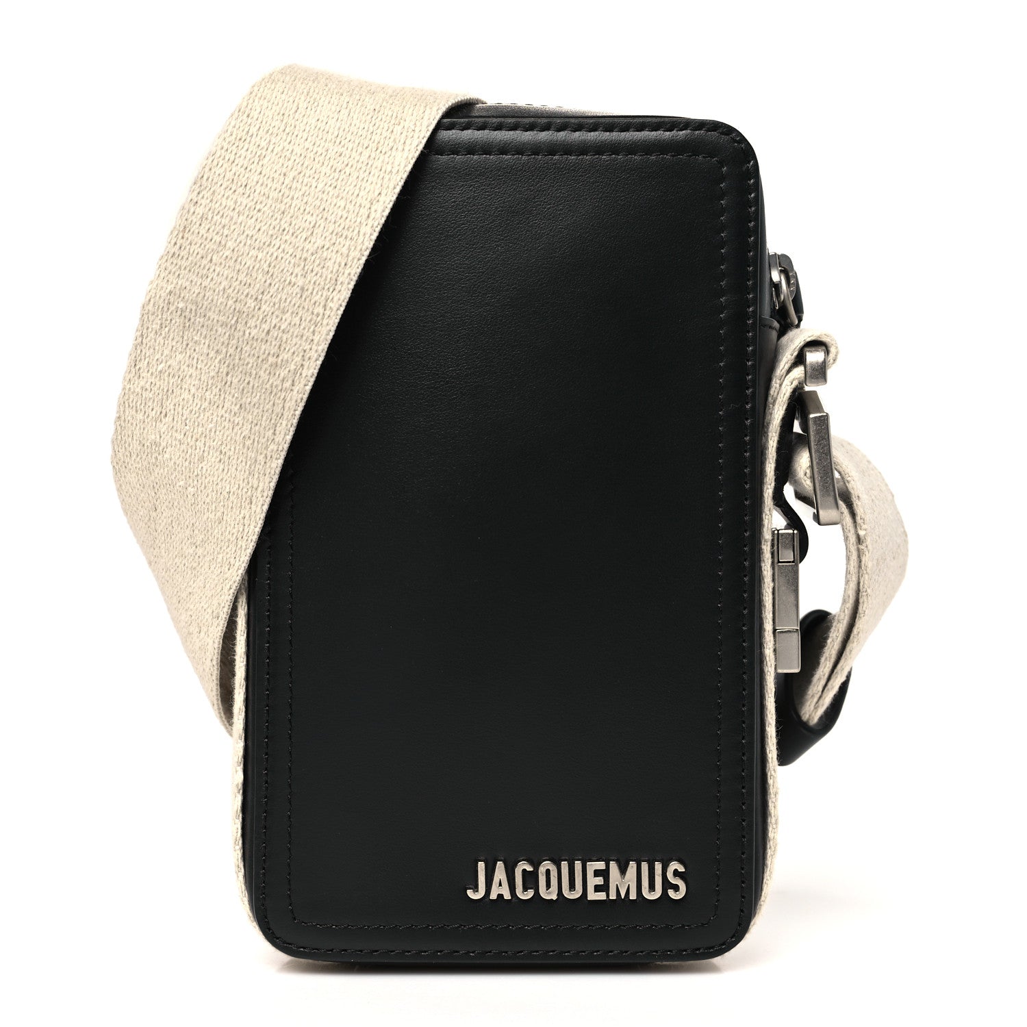 Smooth Calfskin Le Cuerda Vertical Black