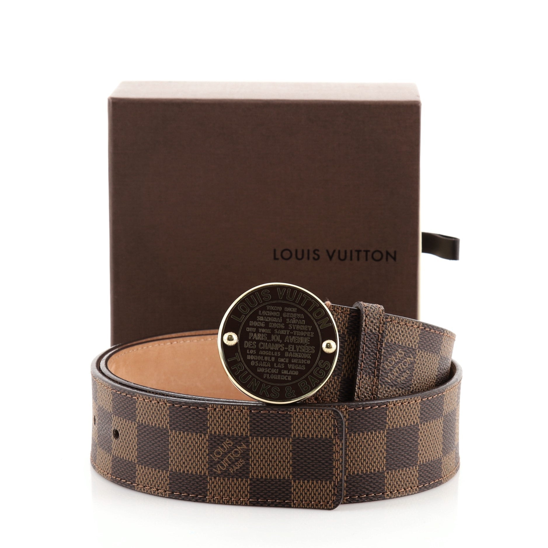 Trunks and Bags Belt Monogram Canvas Wide 80