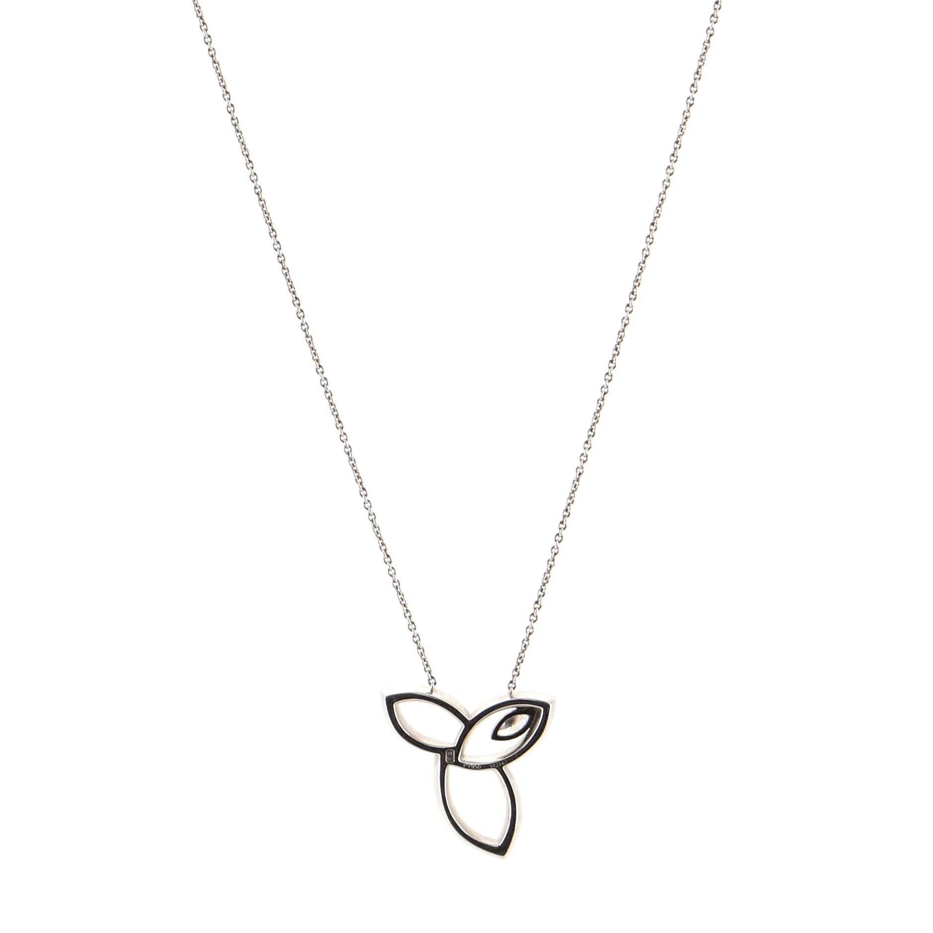 Lily Cluster Pendant Necklace Platinum with Diamonds .68CT