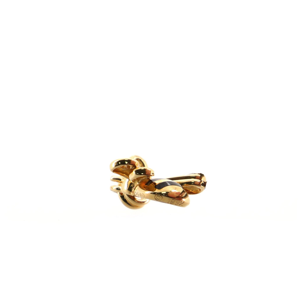 Bumble Bee Charm Necklace 18K Yellow Gold with Diamond and Enamel