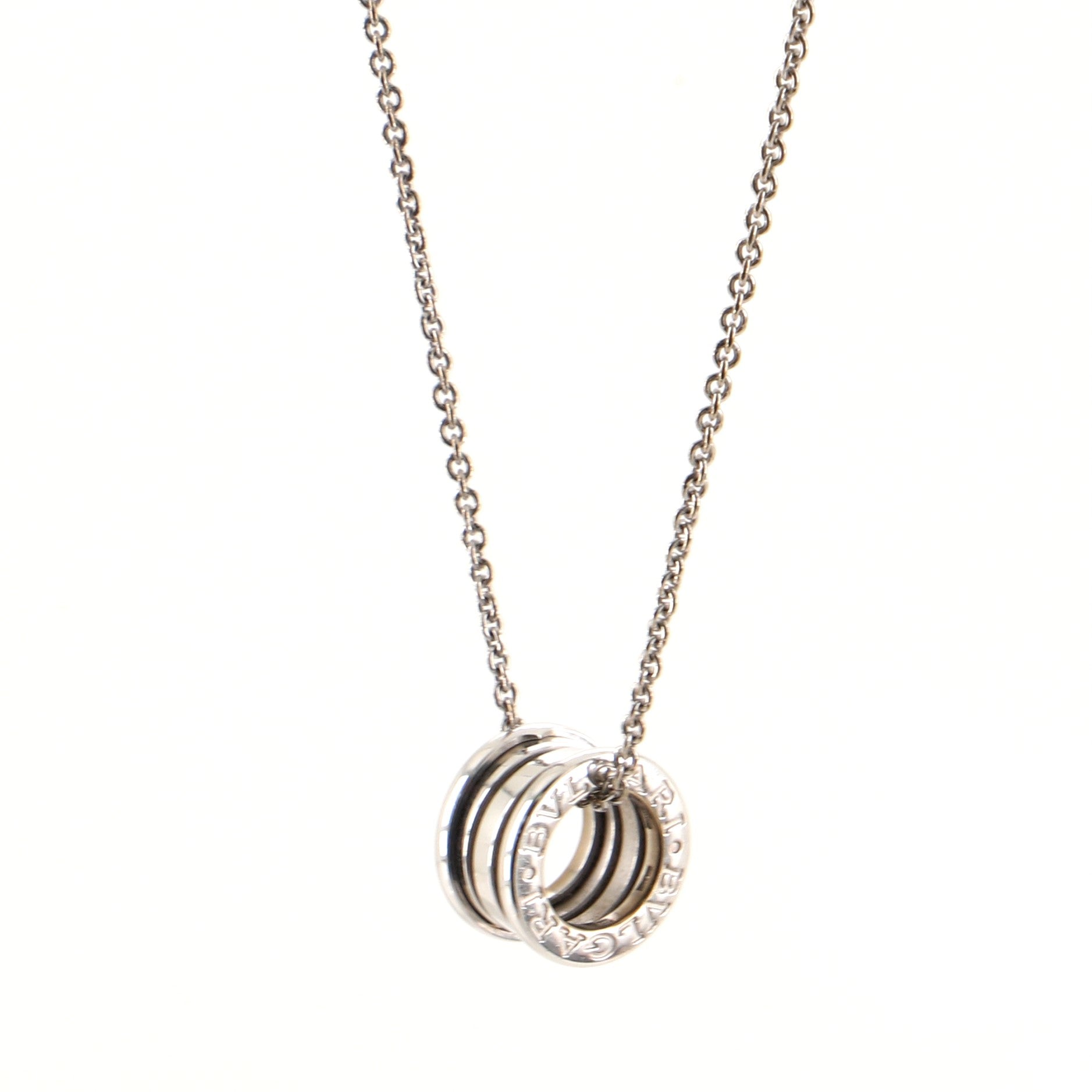 B.Zero1 Pendant Necklace 18K White Gold