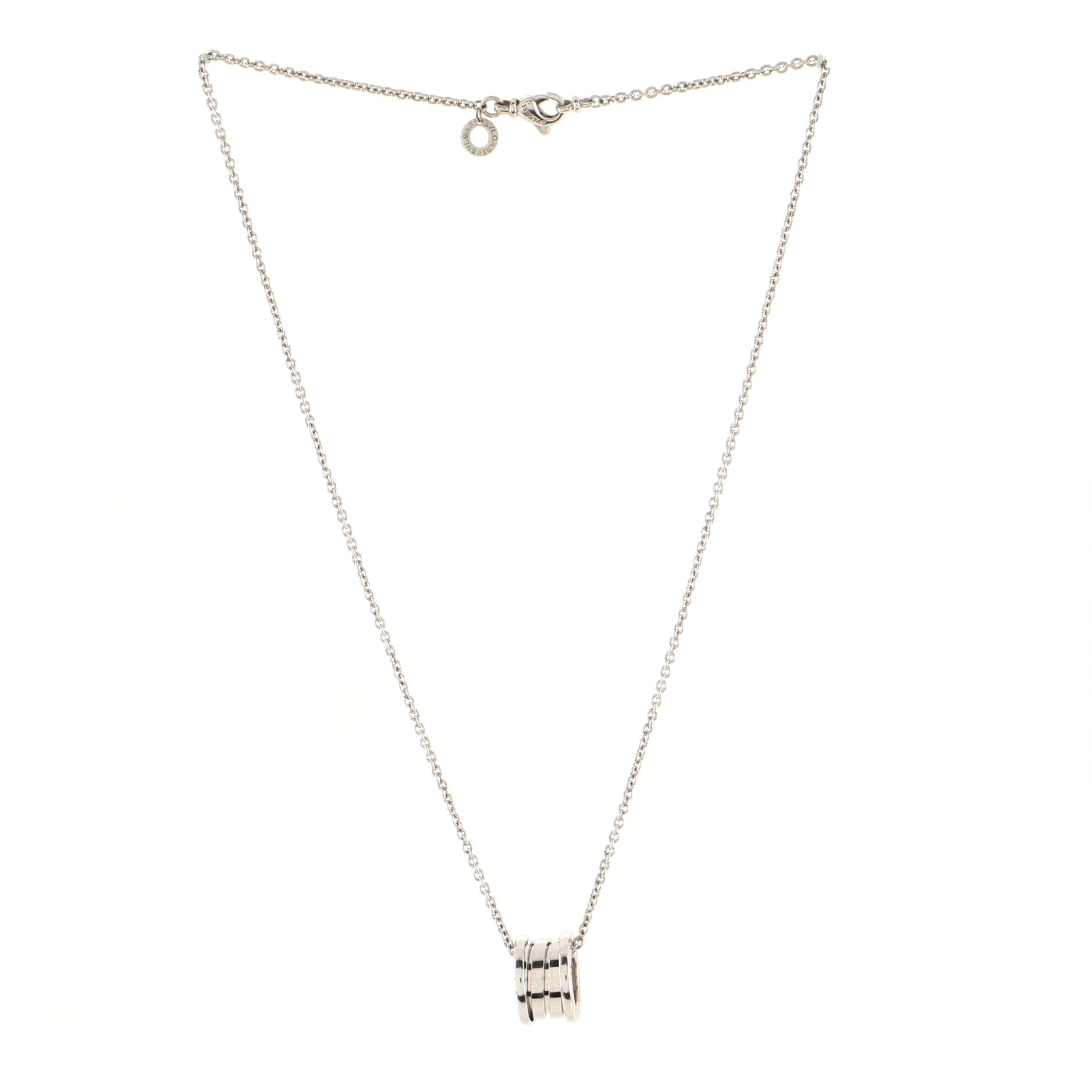 B.Zero1 Pendant Necklace 18K White Gold