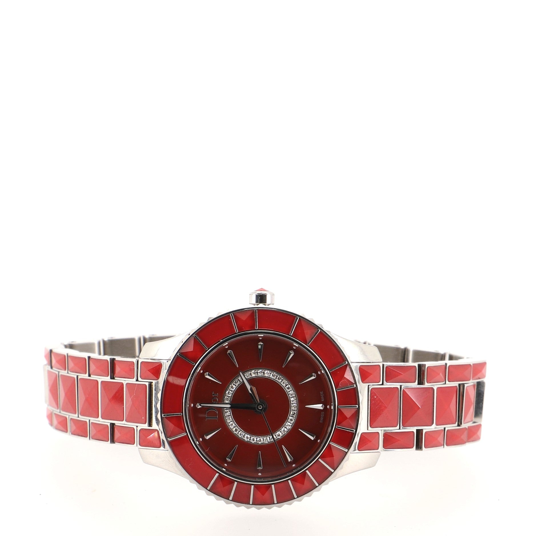 Christal Quartz Watch Stainless Steel and Sapphire Crystals with Diamonds 33