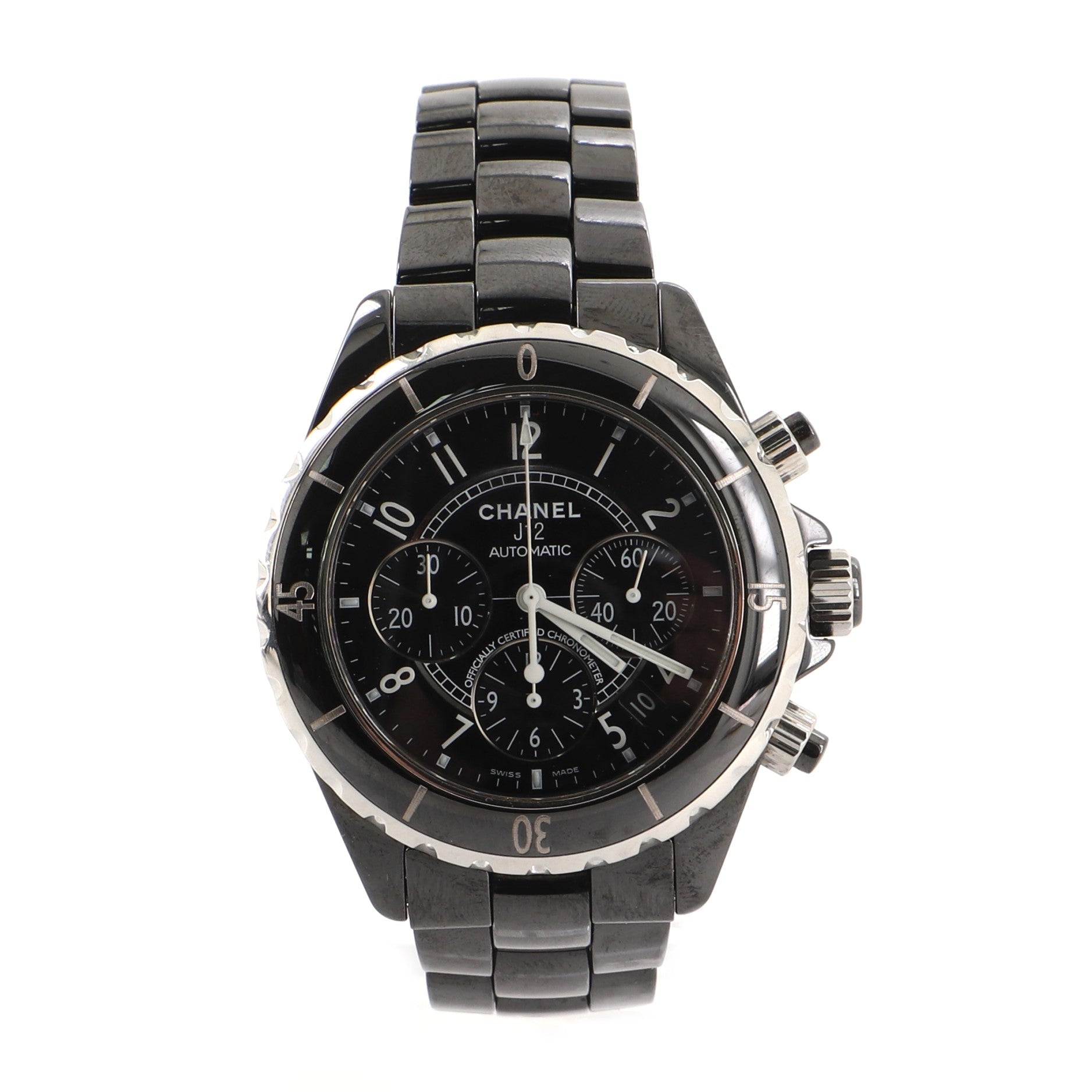 J12 Chronograph Automatic Watch Ceramic and Steel 41