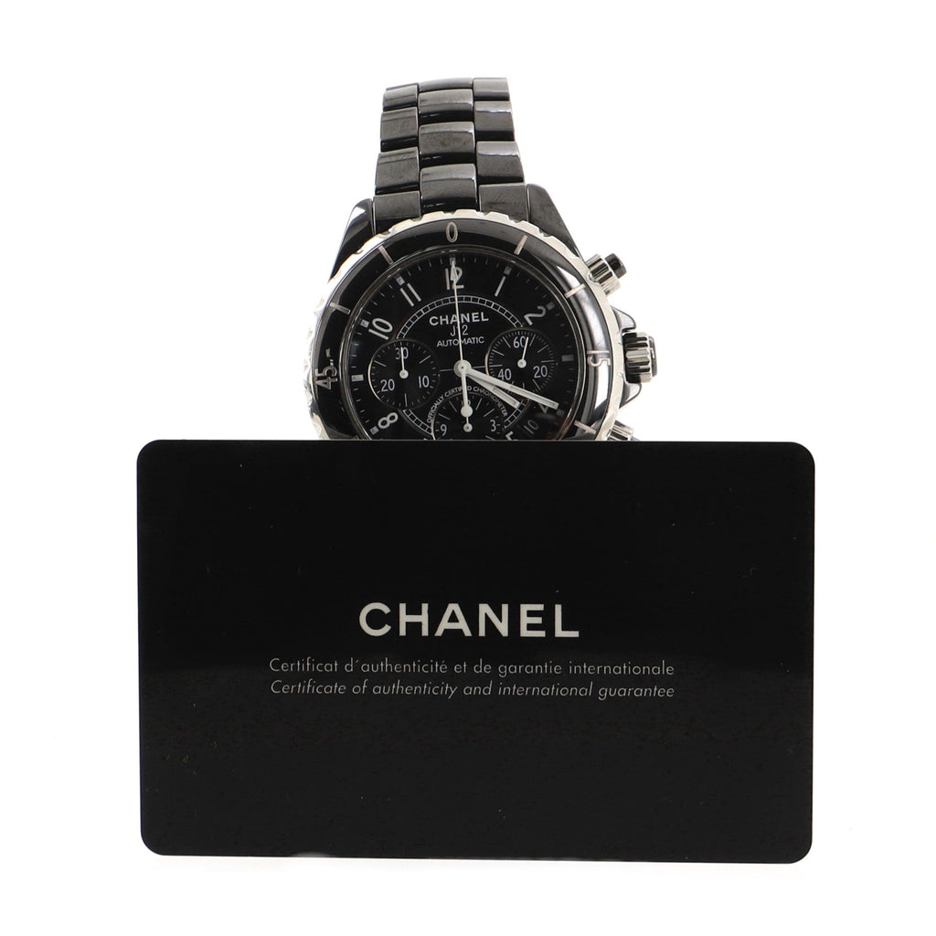 J12 Chronograph Automatic Watch Ceramic and Steel 41
