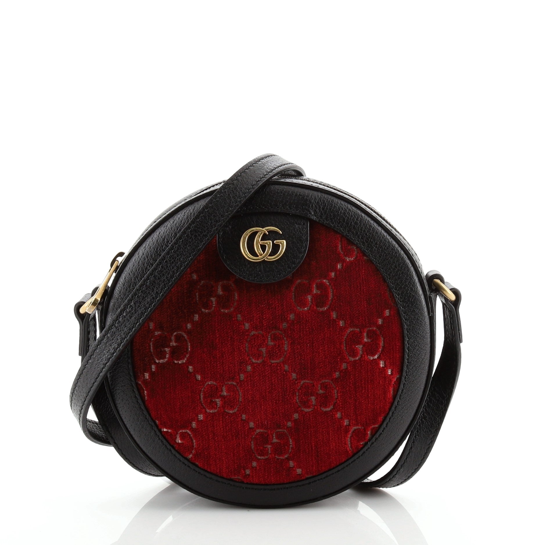 Ophidia Round Shoulder Bag GG Velvet Mini