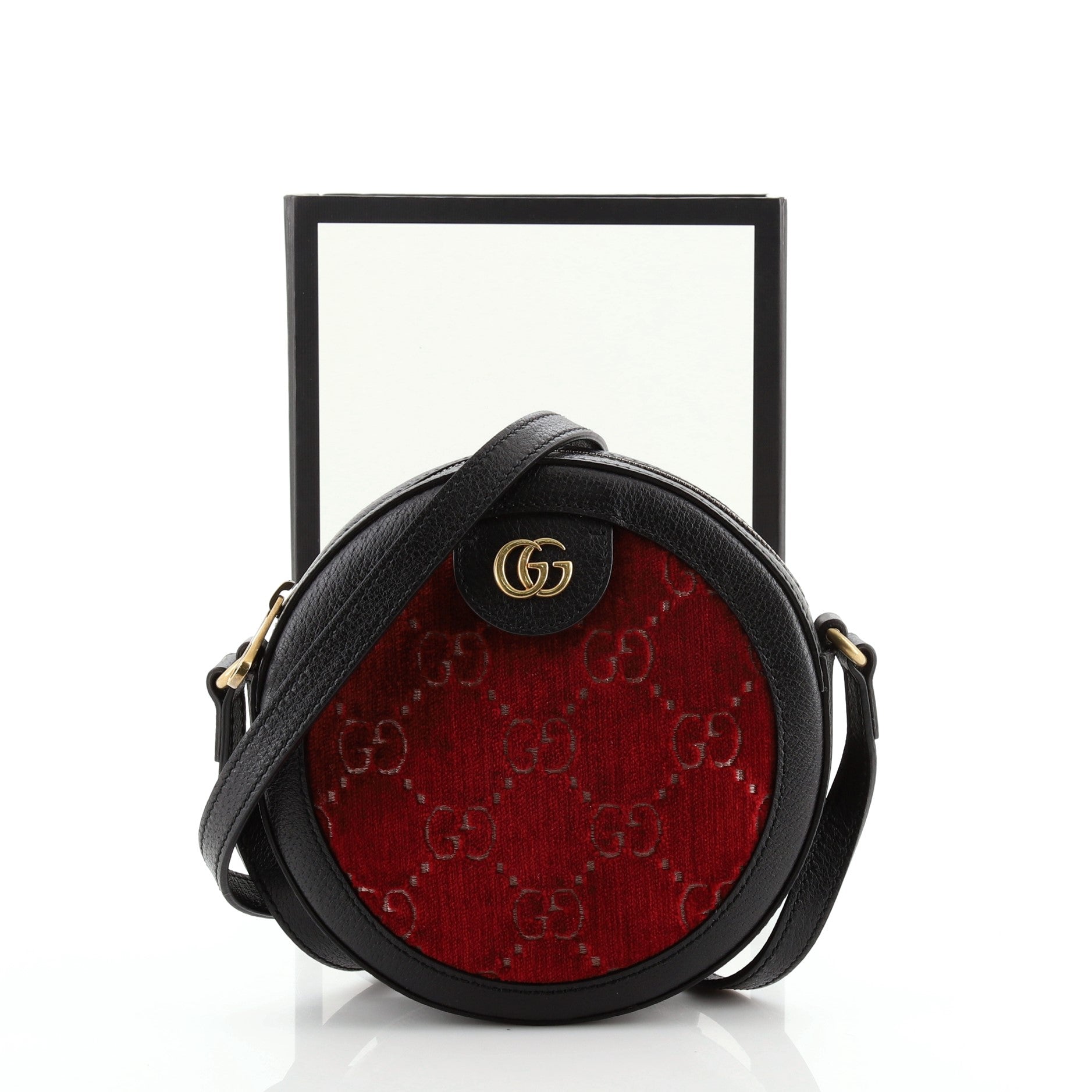 Ophidia Round Shoulder Bag GG Velvet Mini