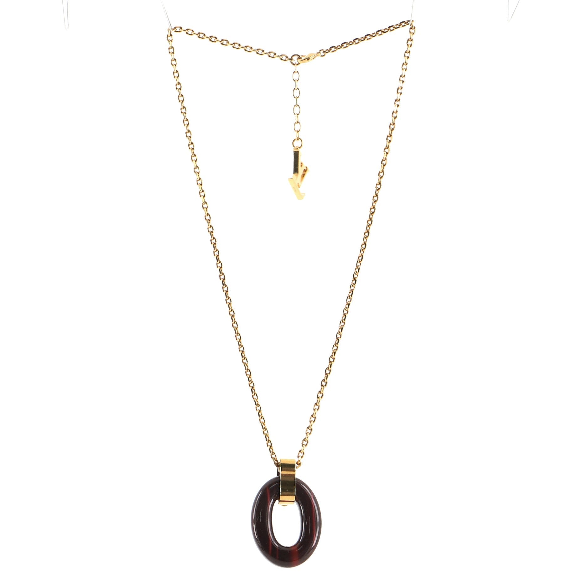 Gimme a Clue Pendent Necklace Metal and Resin with Leather