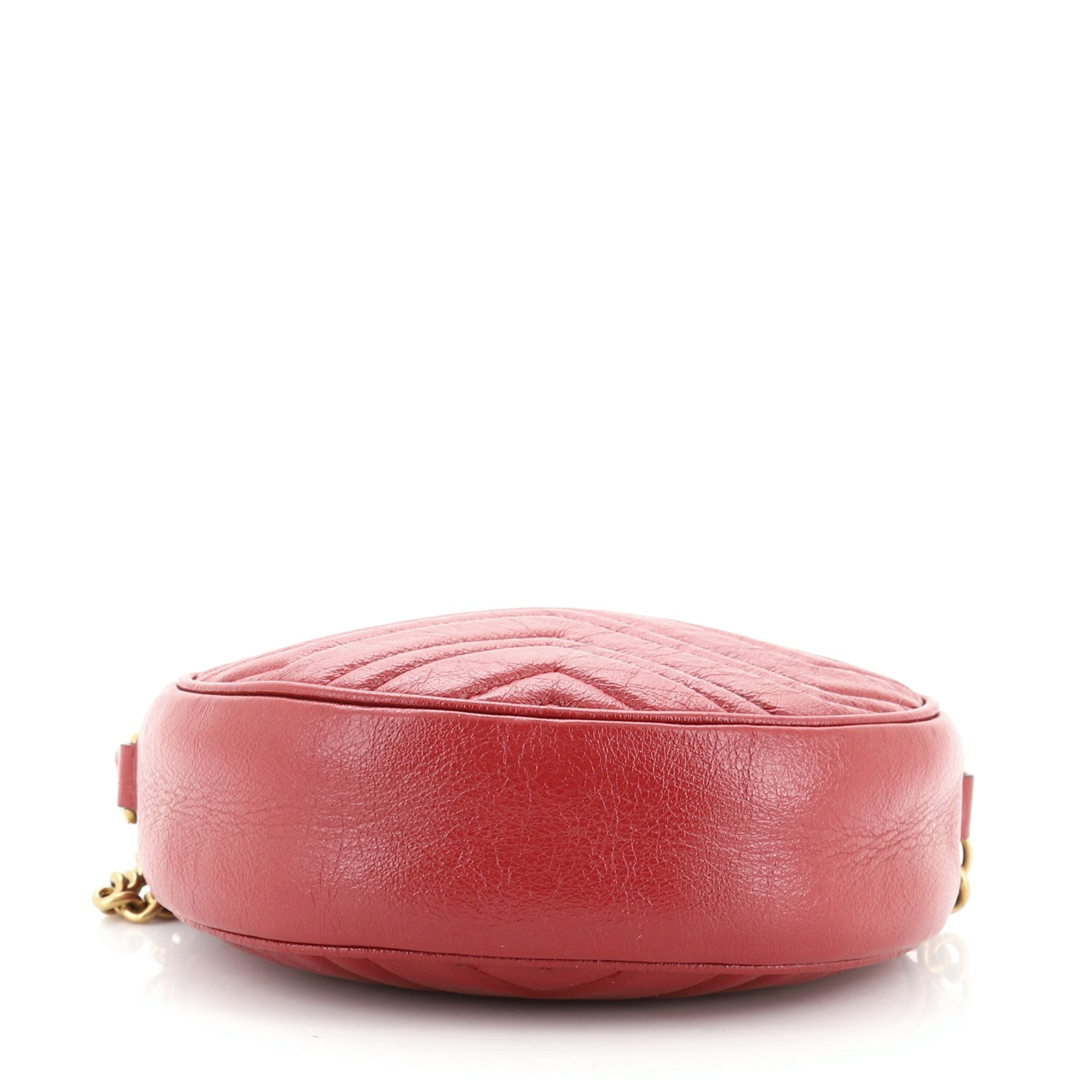 GG Marmont Round Shoulder Bag Matelasse Leather Mini