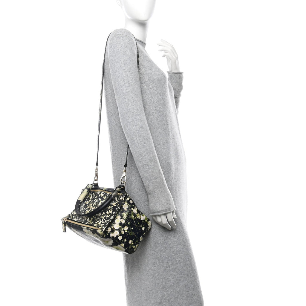 Lambskin Baby's Breath Print Medium Pandora Black