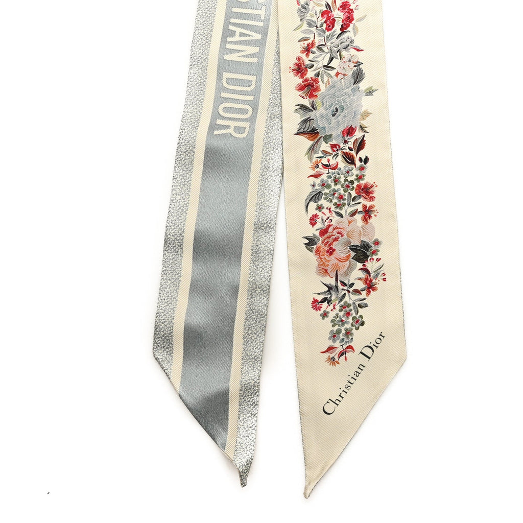 Silk Dior Jardin d'Hiver Mitzah Scarf Mitzah Scarf White Multicolor