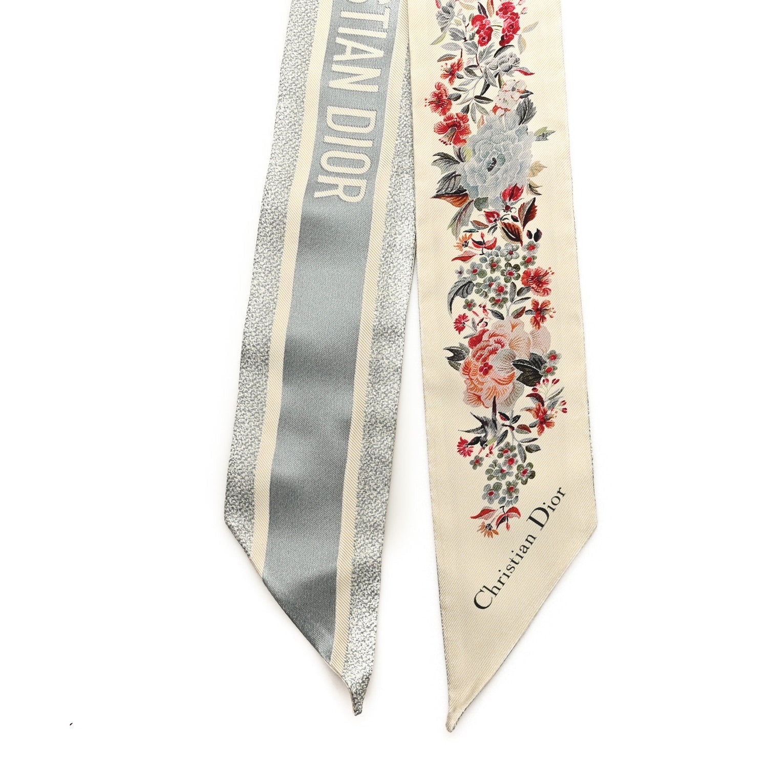Silk Dior Jardin d'Hiver Mitzah Scarf Mitzah Scarf White Multicolor