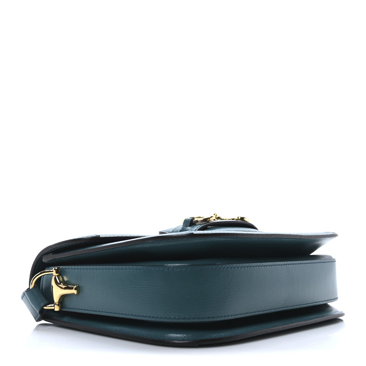 Azalea Calfskin Horsebit 1955 Shoulder Bag Imperial Blue Pavone