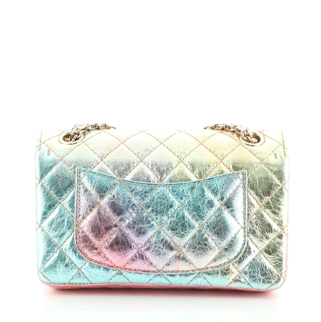 Rainbow Reissue 2.55 Flap Bag Quilted Multicolor Metallic Goatskin Mini
