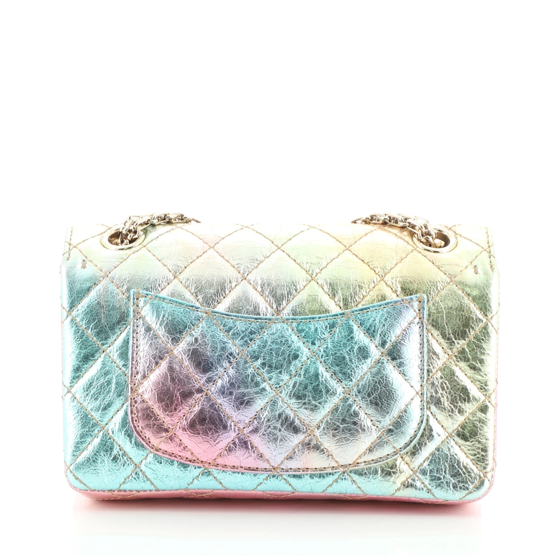 Rainbow Reissue 2.55 Flap Bag Quilted Multicolor Metallic Goatskin Mini