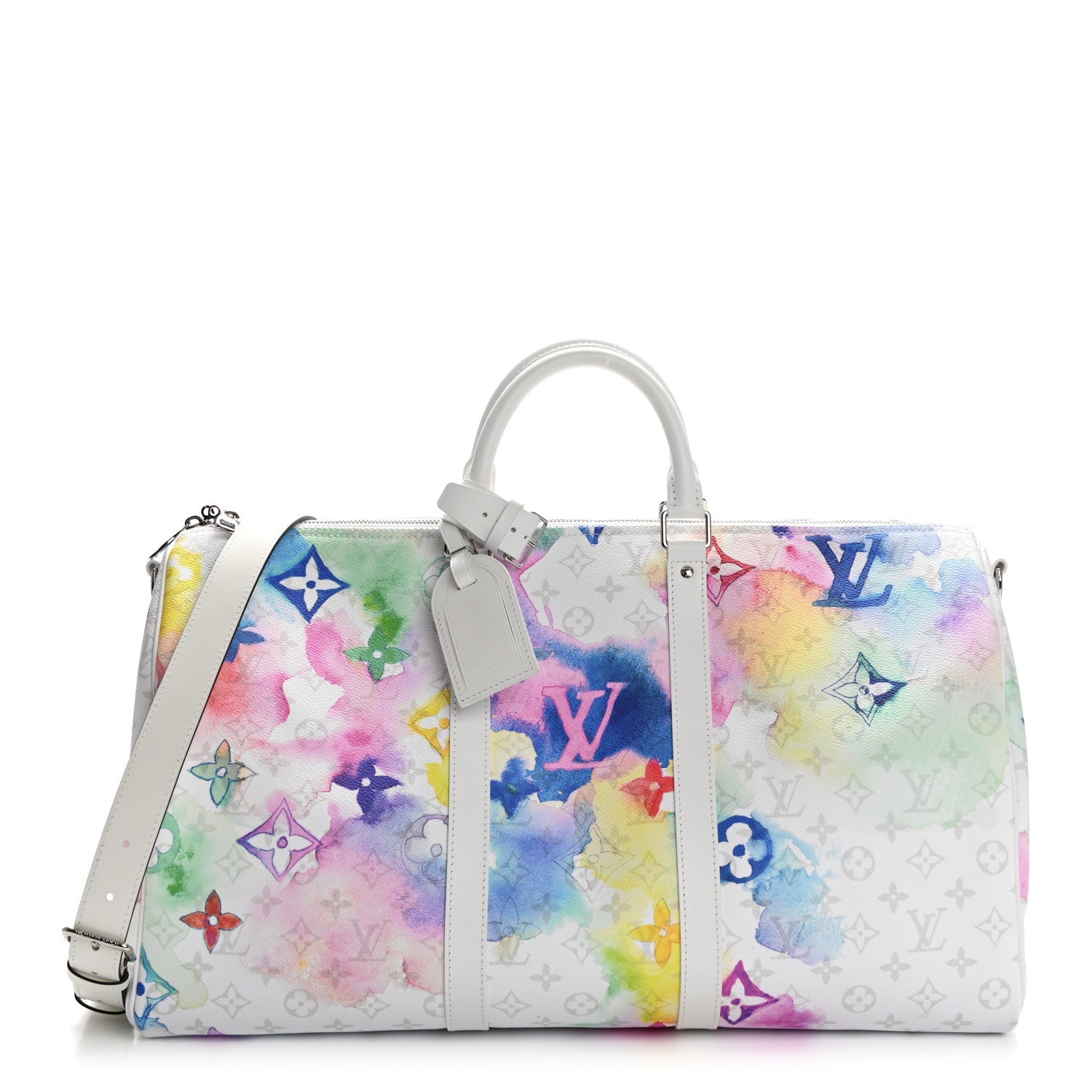 Monogram Watercolor Keepall Bandouliere 50 Multicolor