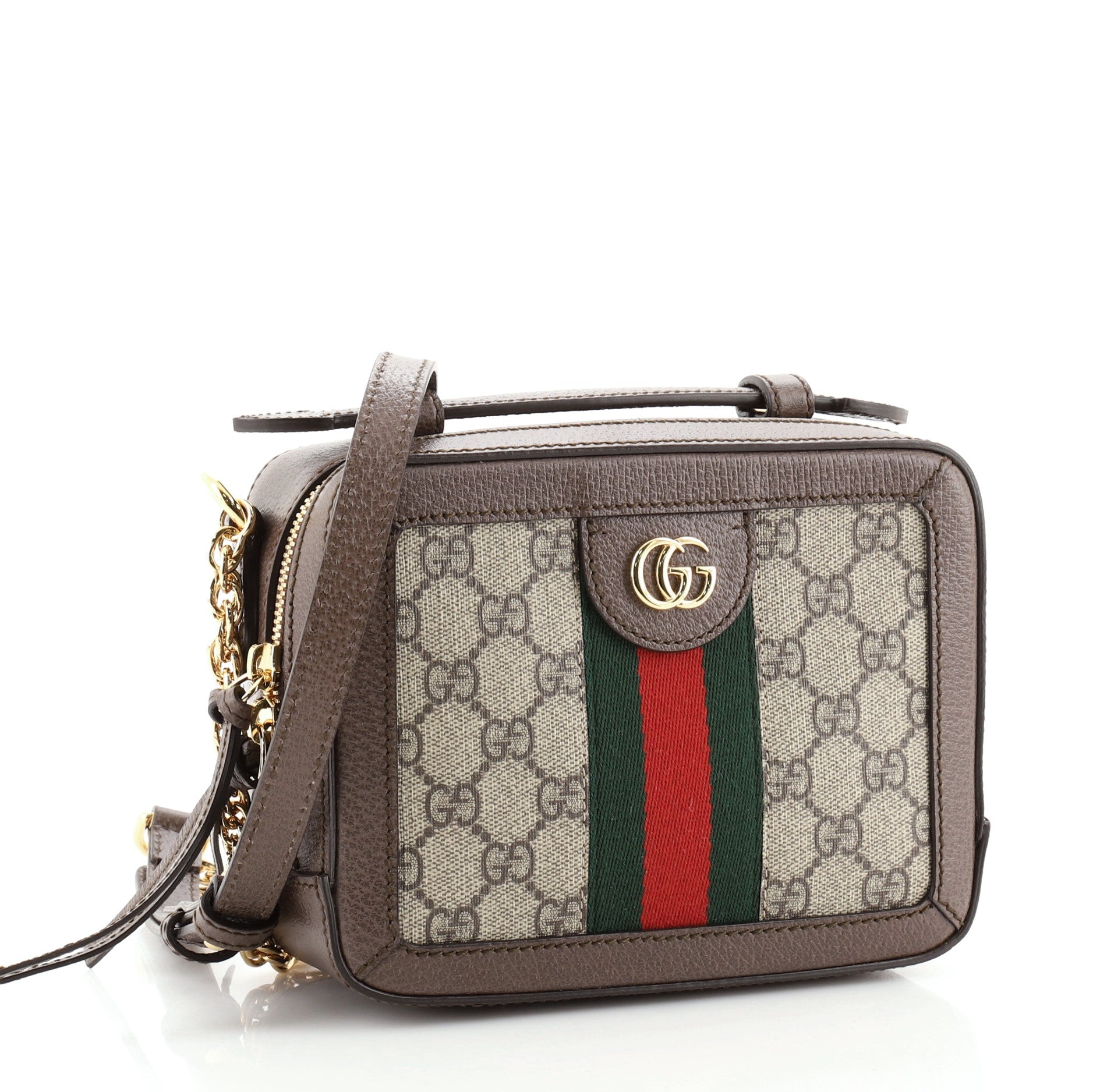 Ophidia Zip Around Camera Bag GG Coated Canvas Mini