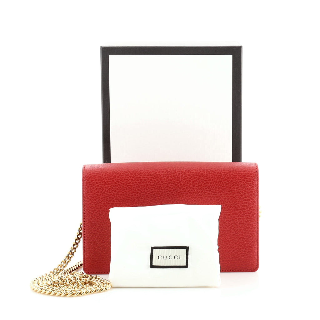 Petite GG Marmont Chain Wallet Leather Mini