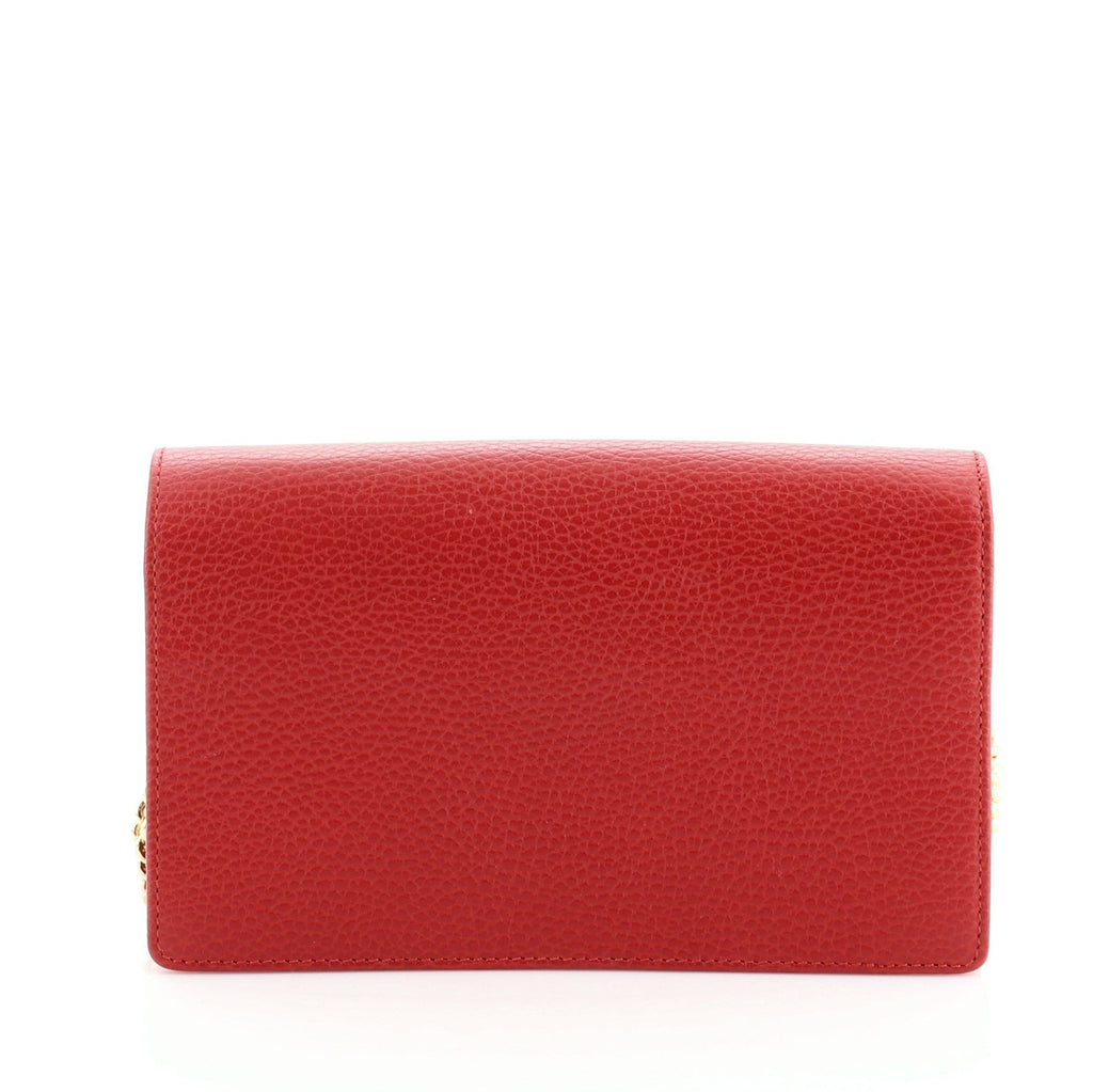 Petite GG Marmont Chain Wallet Leather Mini