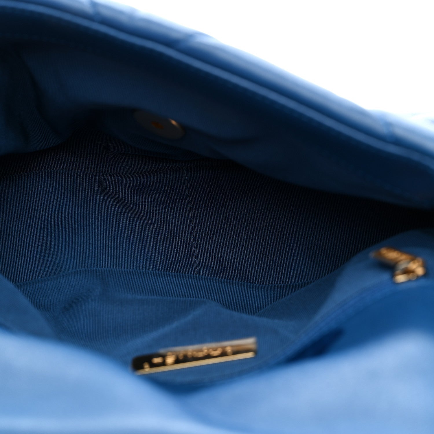 Lambskin Quilted Medium Chanel 19 Flap Blue