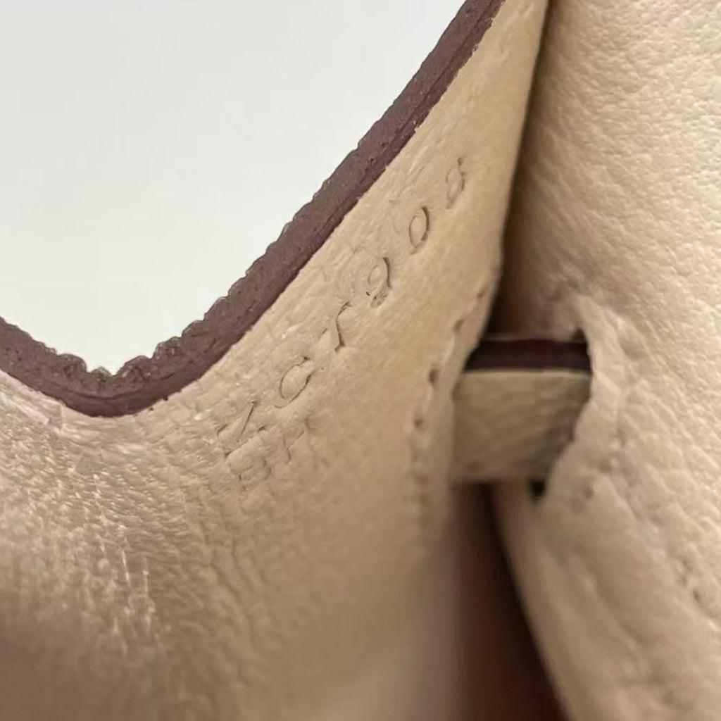 Hermes Birkin 25cm Sellier Bag in Nata Epsom Leather With Gold Hardware From 2021