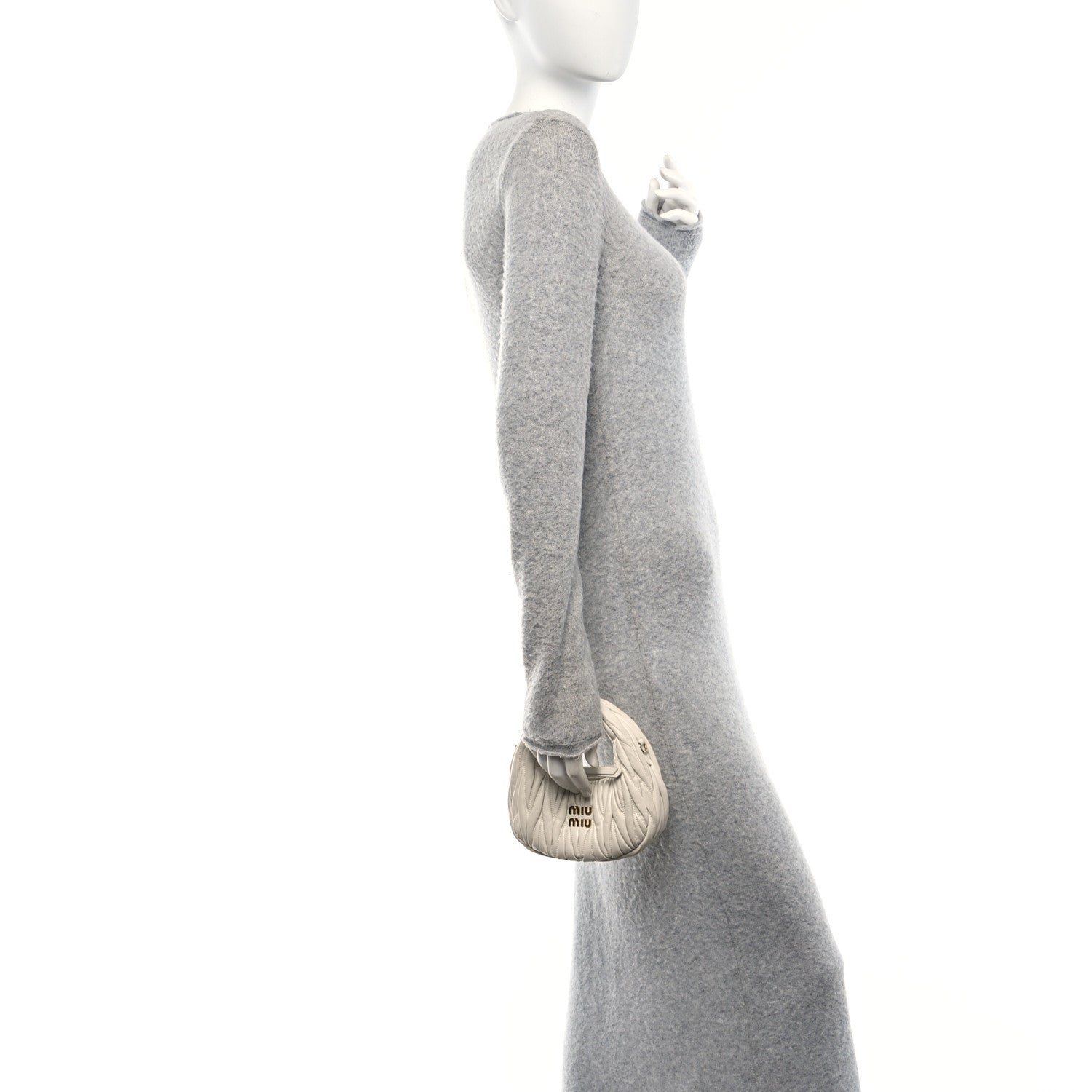 Nappa Matelasse Mini Wander Hobo White