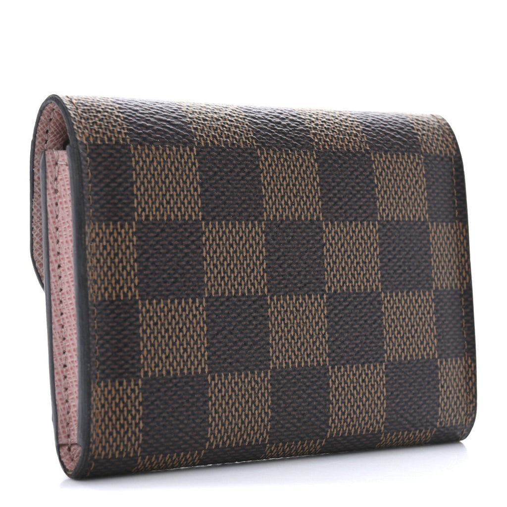 Damier Ebene Rosalie Coin Purse Rose Ballerine
