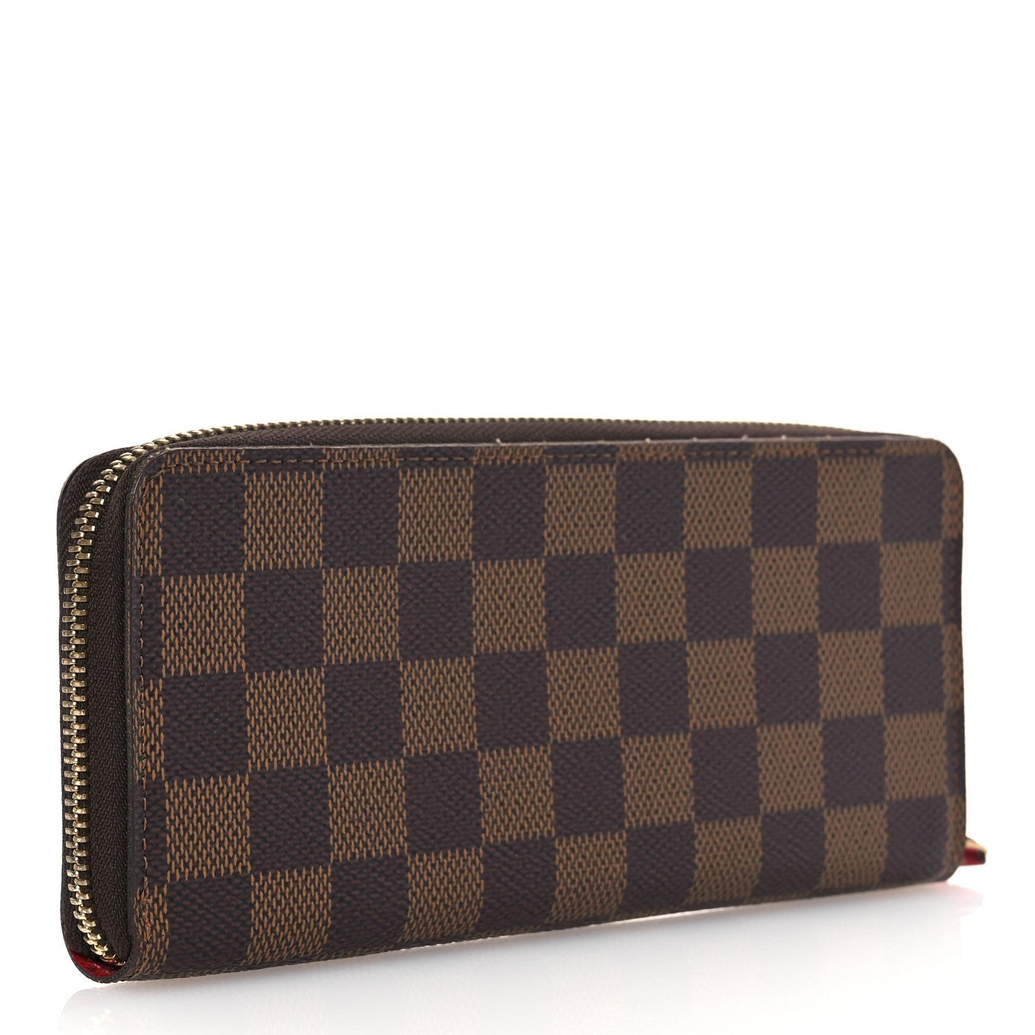 Damier Ebene Clemence Wallet Cherry