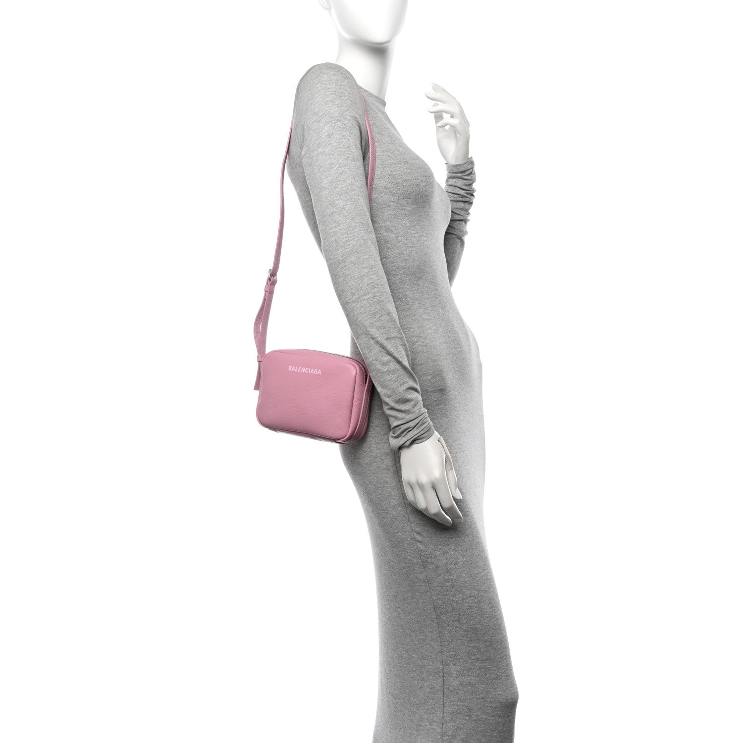 Calfskin Logo S Everyday Camera Shoulder Bag Pink