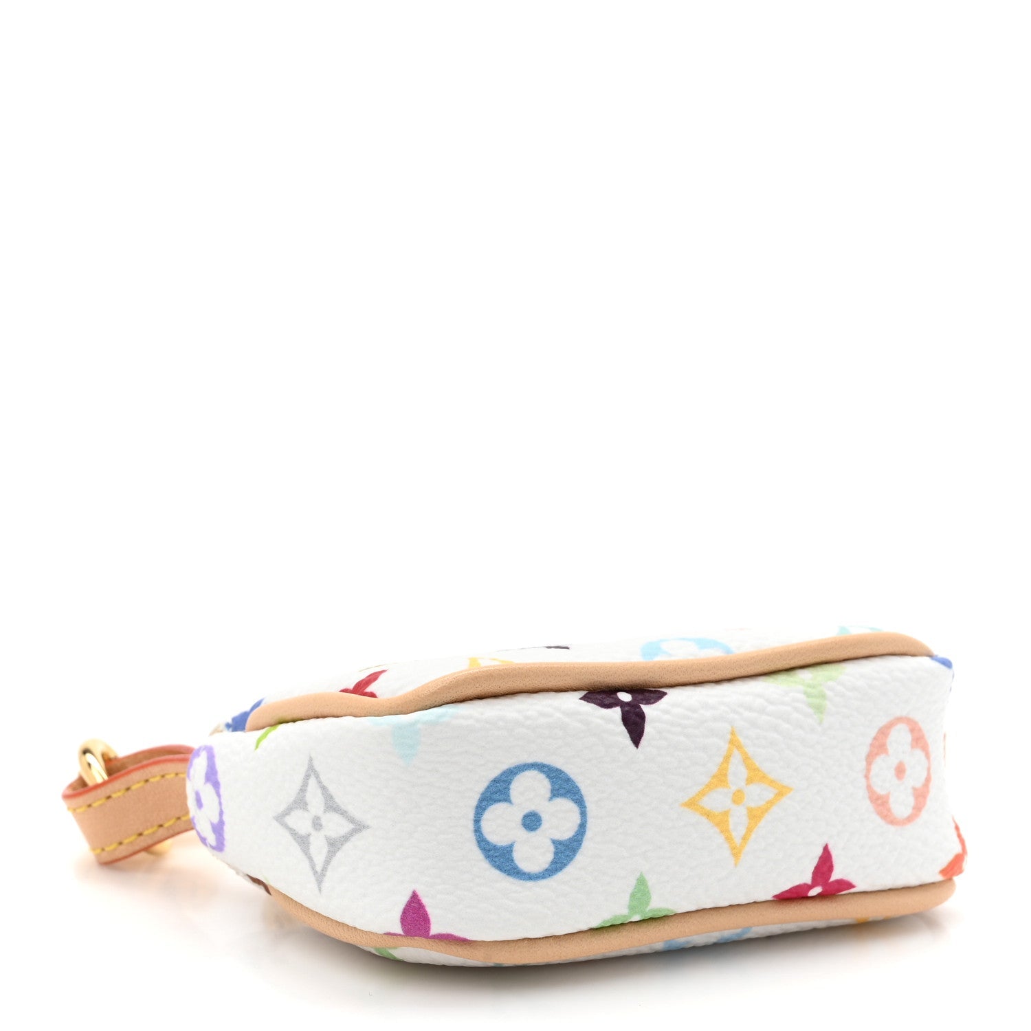 LV x TM Monogram Multicolor Micro Pochette White