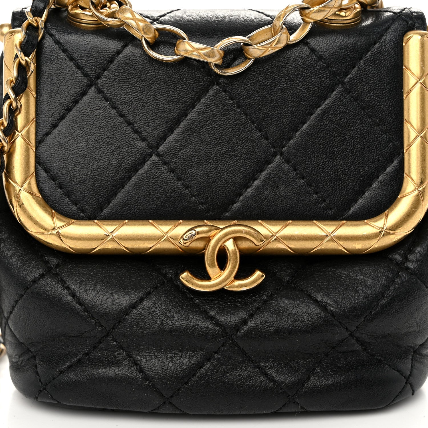 Lambskin Quilted Micro My Crush Bag Black