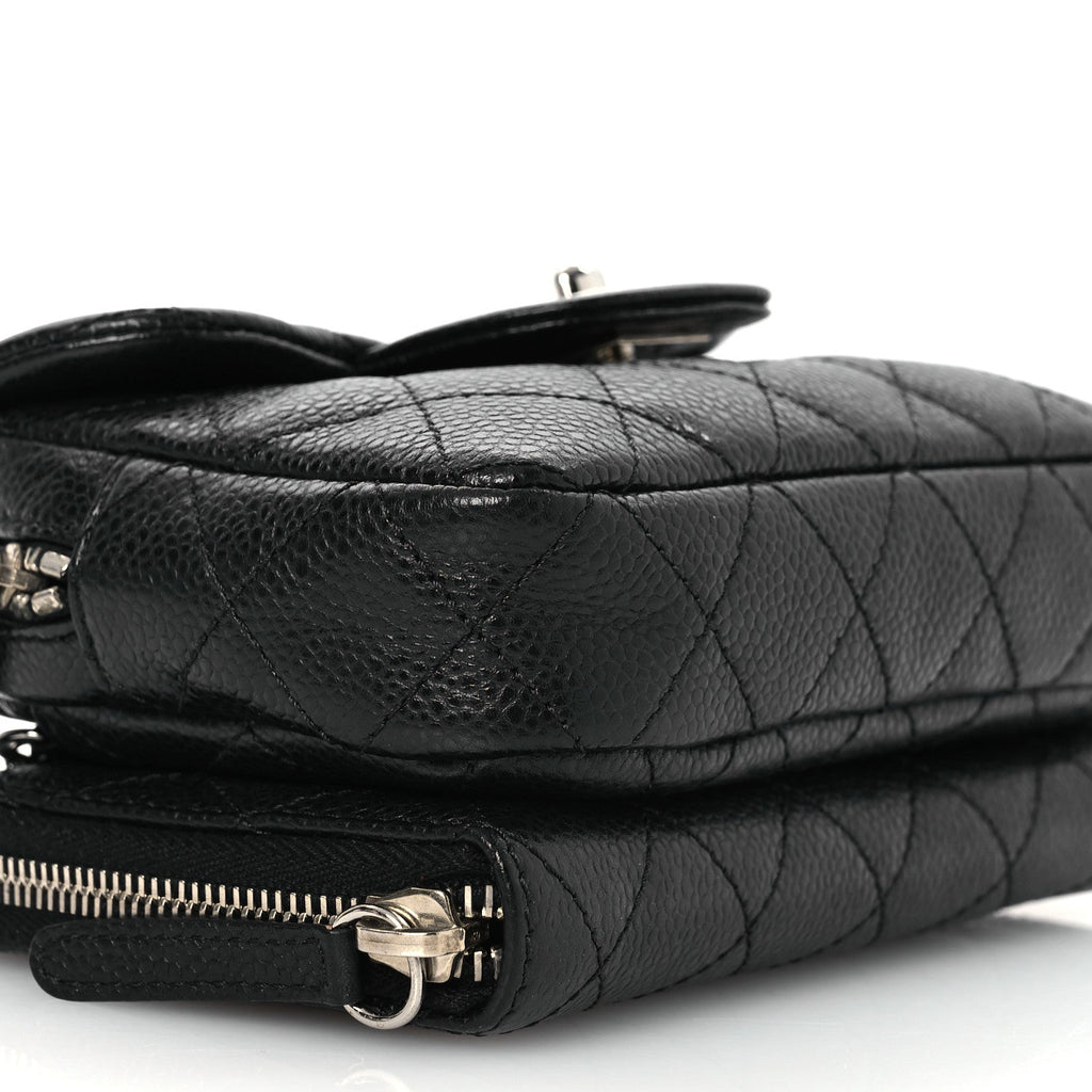 Caviar Quilted New Mini Flap Black