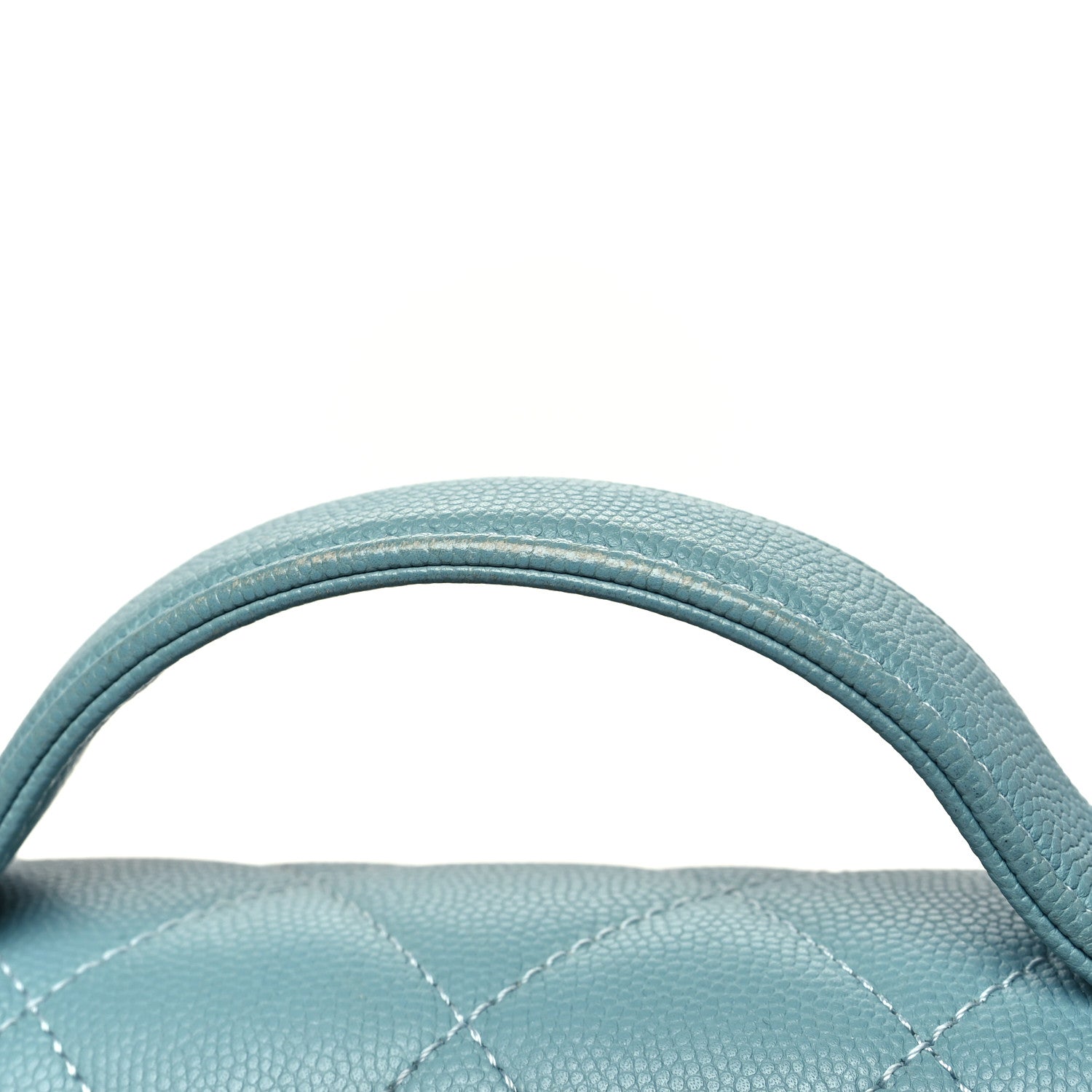 Caviar Quilted Small Business Affinity Flap Blue
