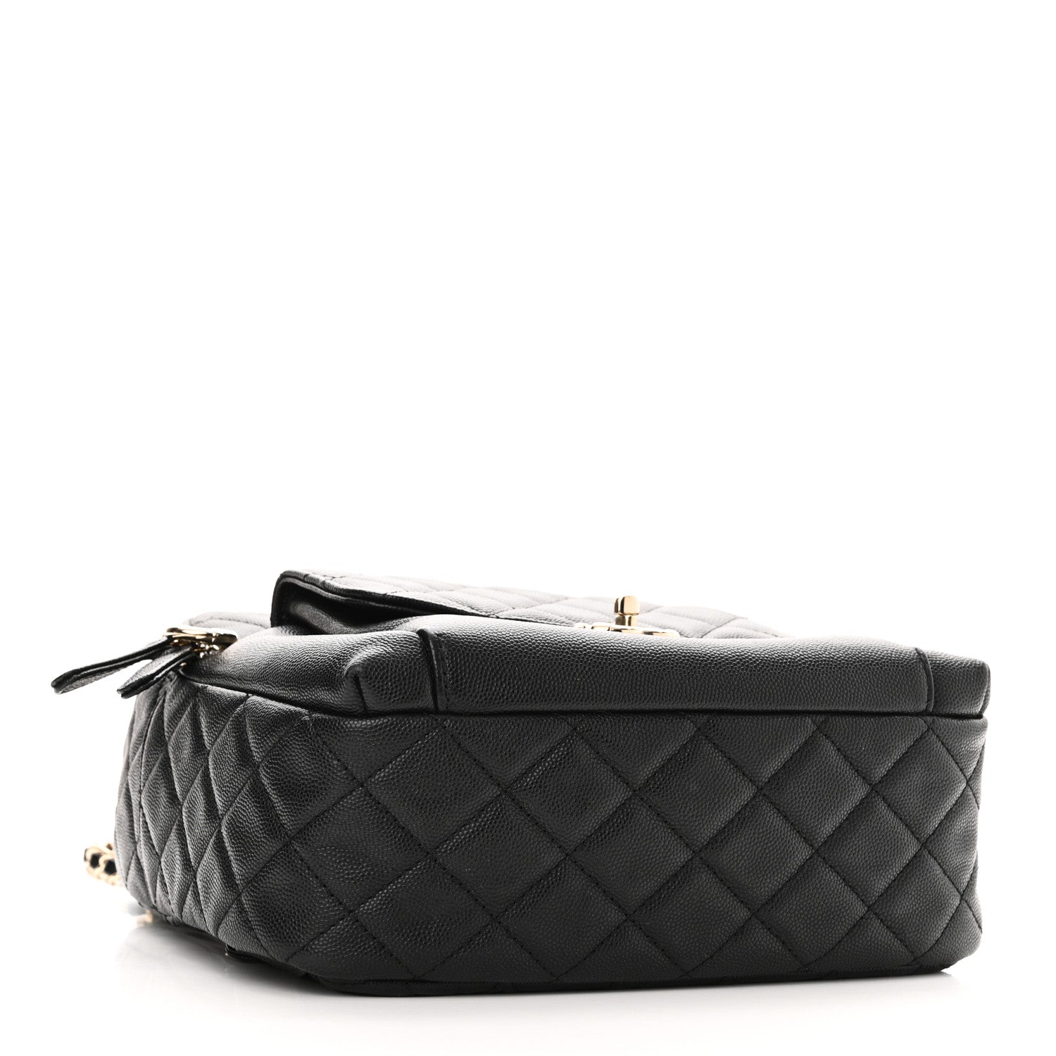 Caviar Quilted Medium Zip Around Backpack Black