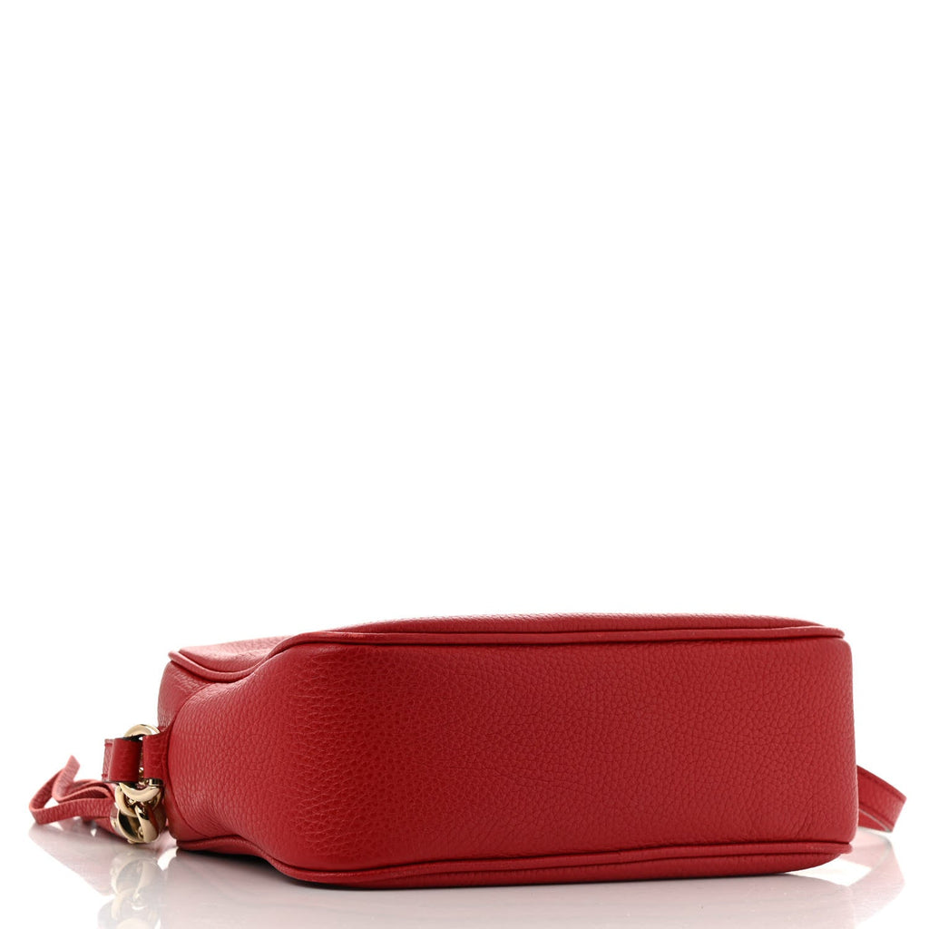 Pebbled Calfskin Small Soho Disco Bag Tabasco Red