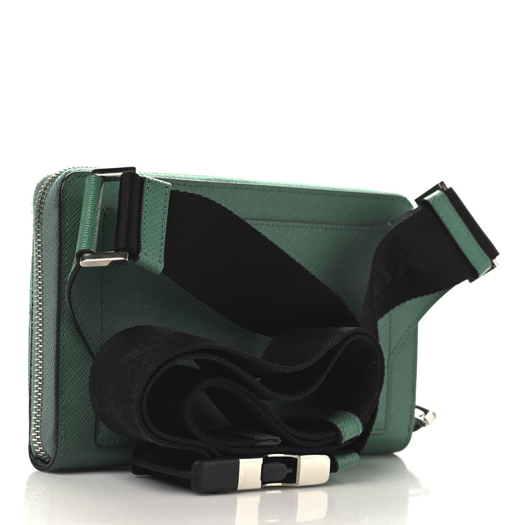 Saffiano Travel Double Zip Belt Bag Mango