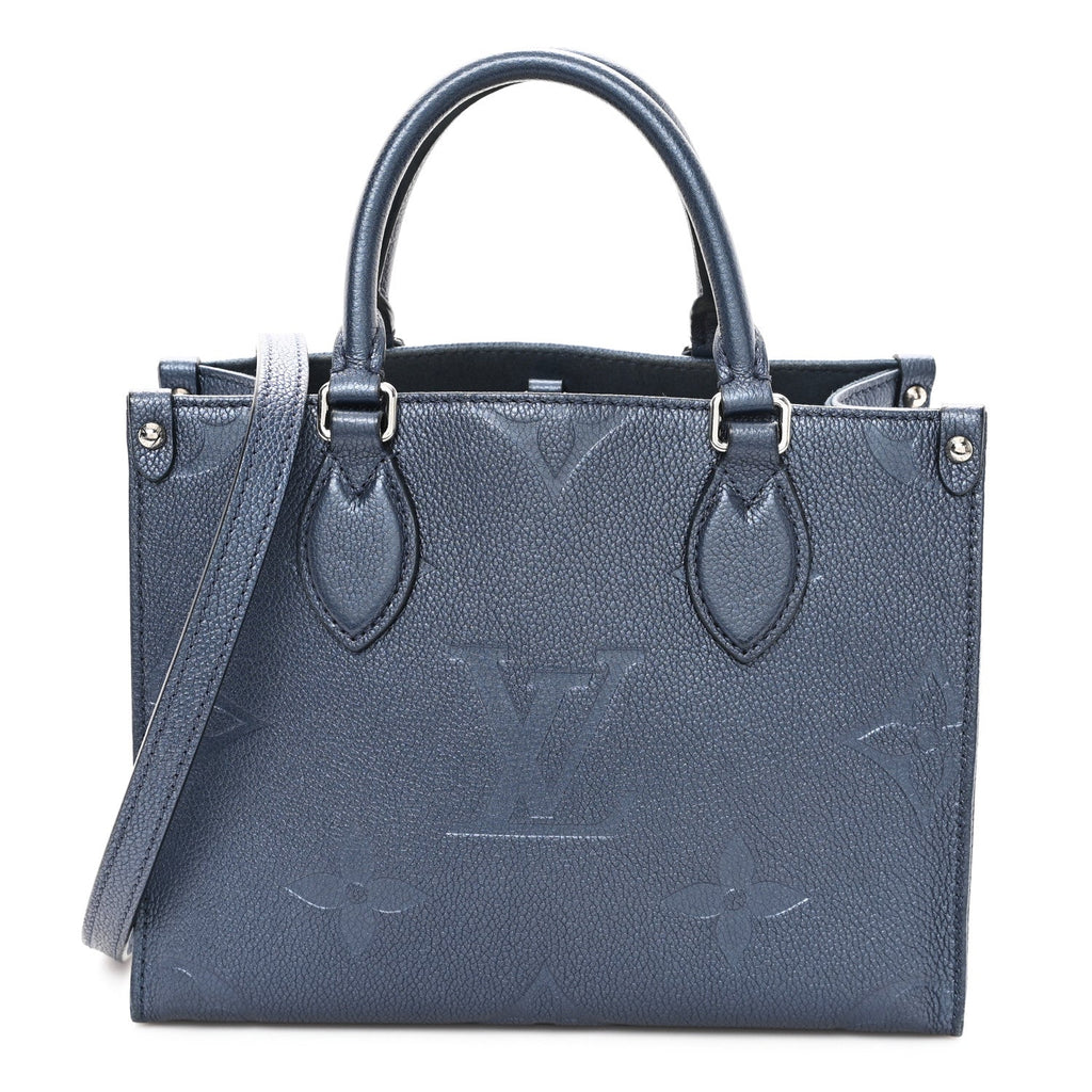 Metallic Empreinte Monogram Giant Onthego PM Navy Nacre
