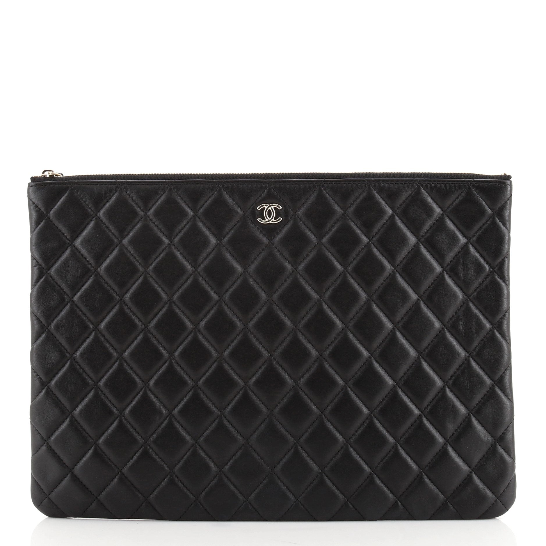 O Case Clutch Quilted Lambskin Large