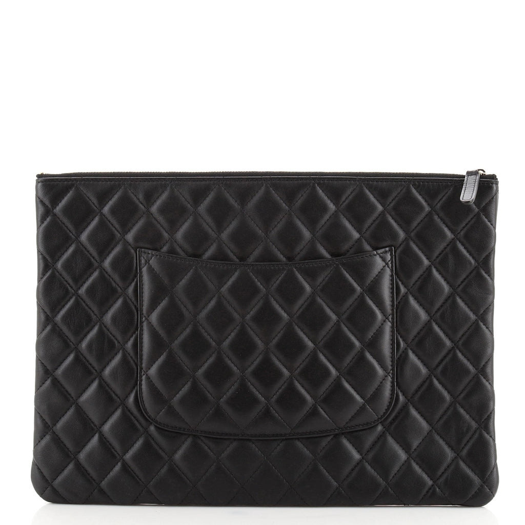 O Case Clutch Quilted Lambskin Large