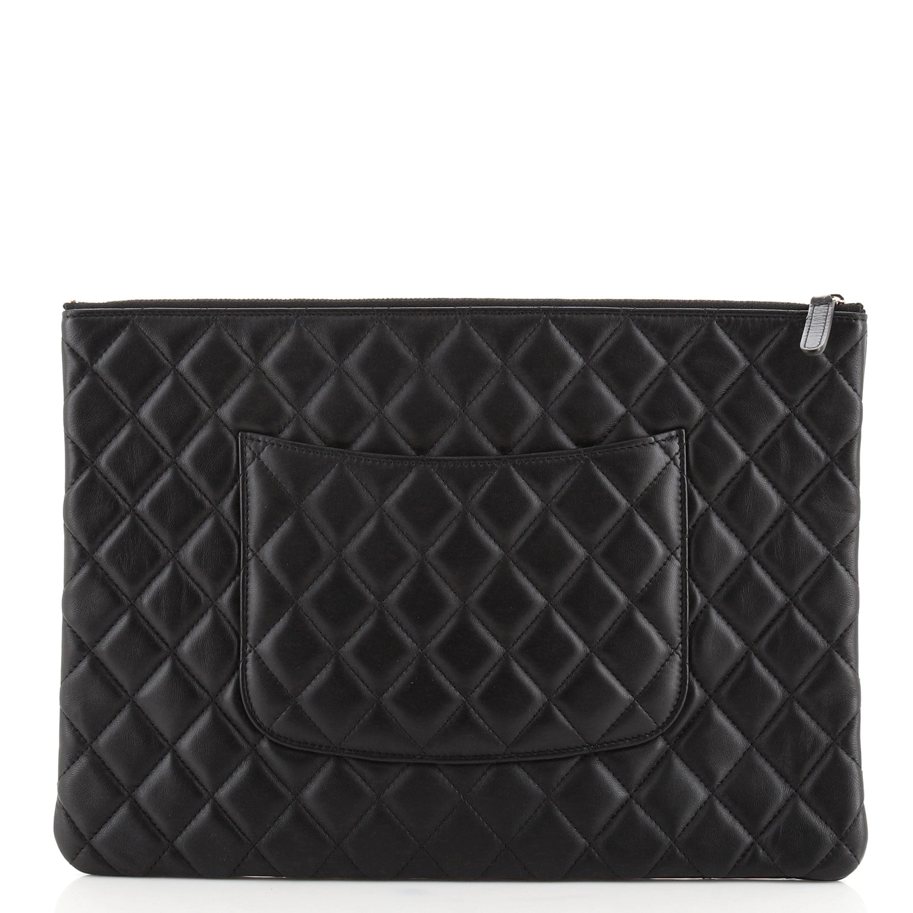 O Case Clutch Quilted Lambskin Large