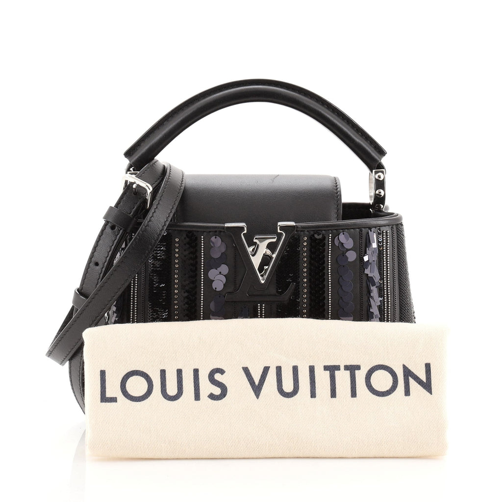 Capucines Bag Sequin and Beaded Leather Mini