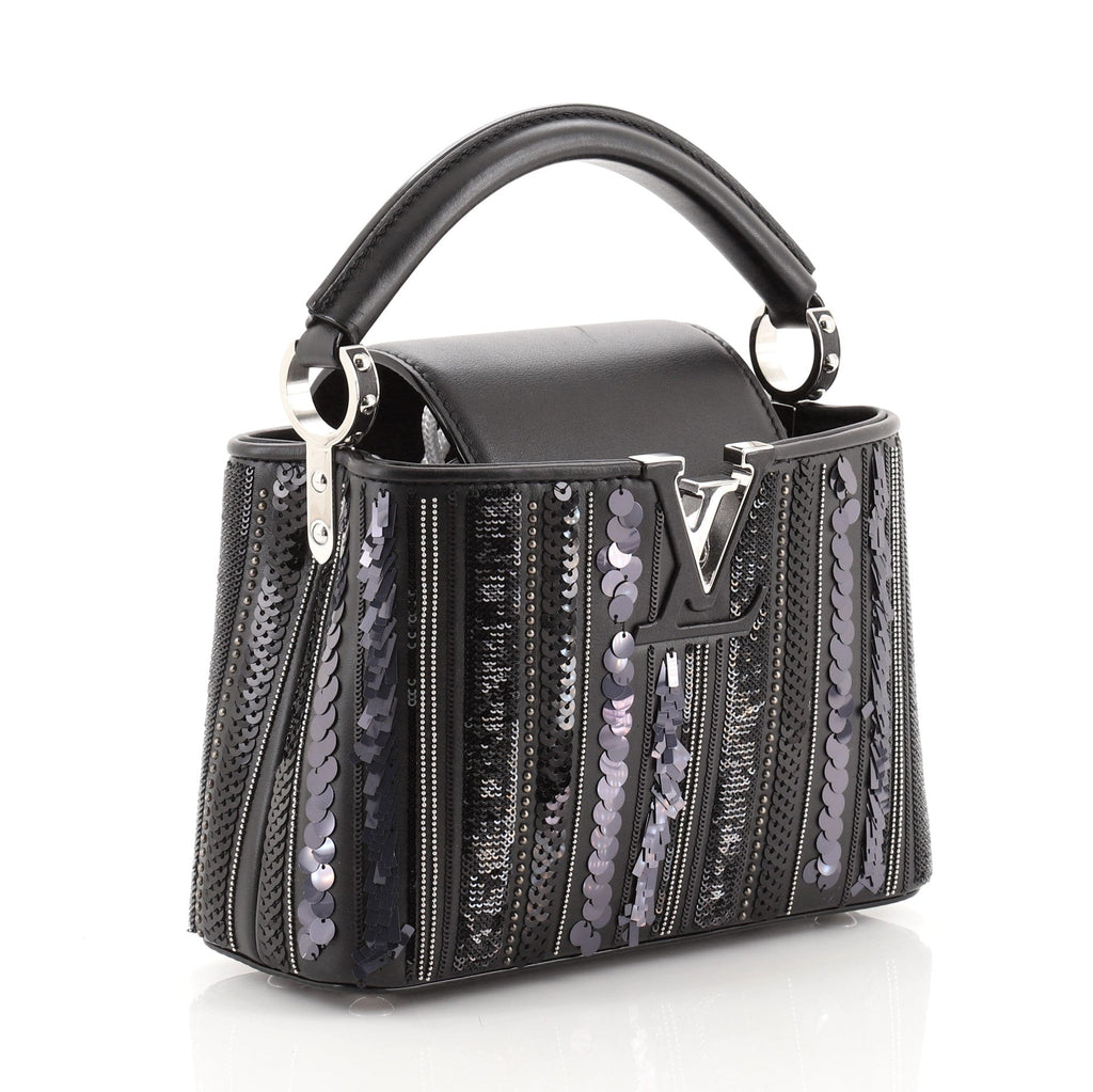 Capucines Bag Sequin and Beaded Leather Mini