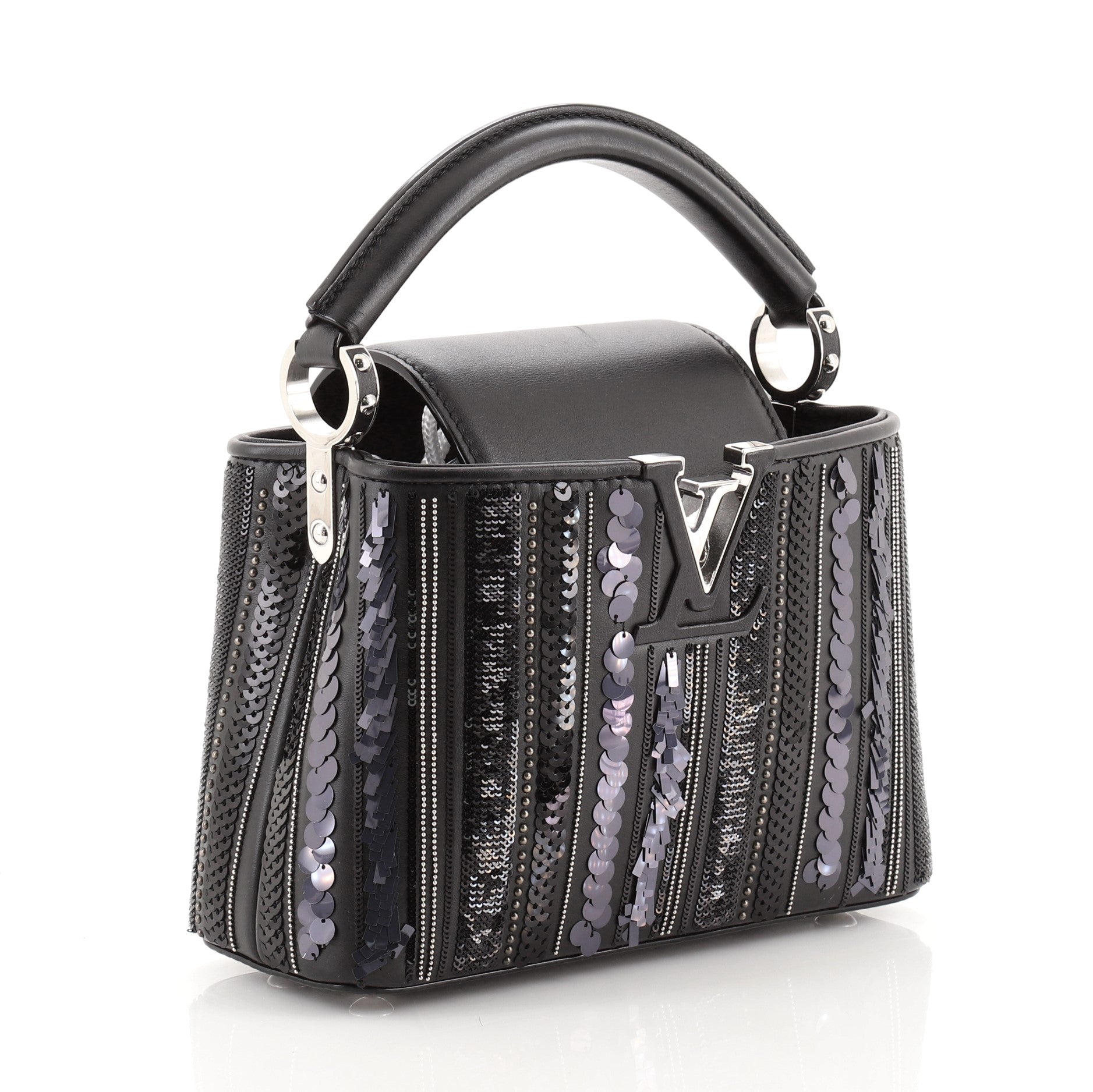 Capucines Bag Sequin and Beaded Leather Mini