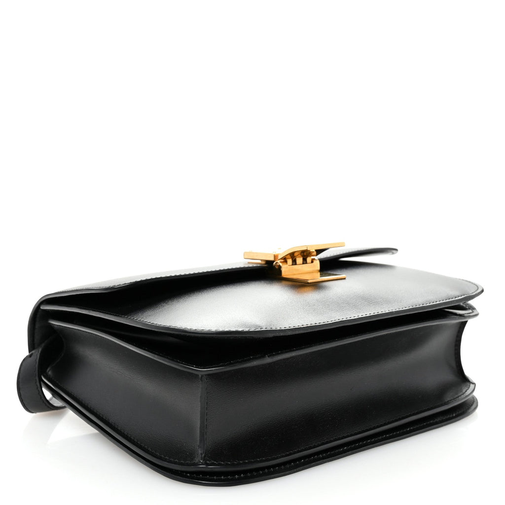 Box Calfskin Medium Classic Box Flap Bag Black
