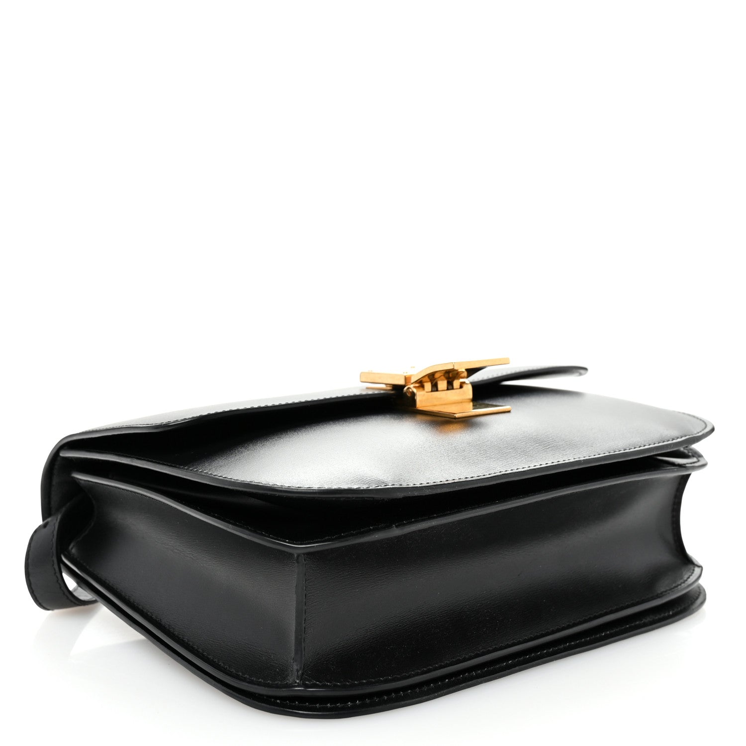 Box Calfskin Medium Classic Box Flap Bag Black