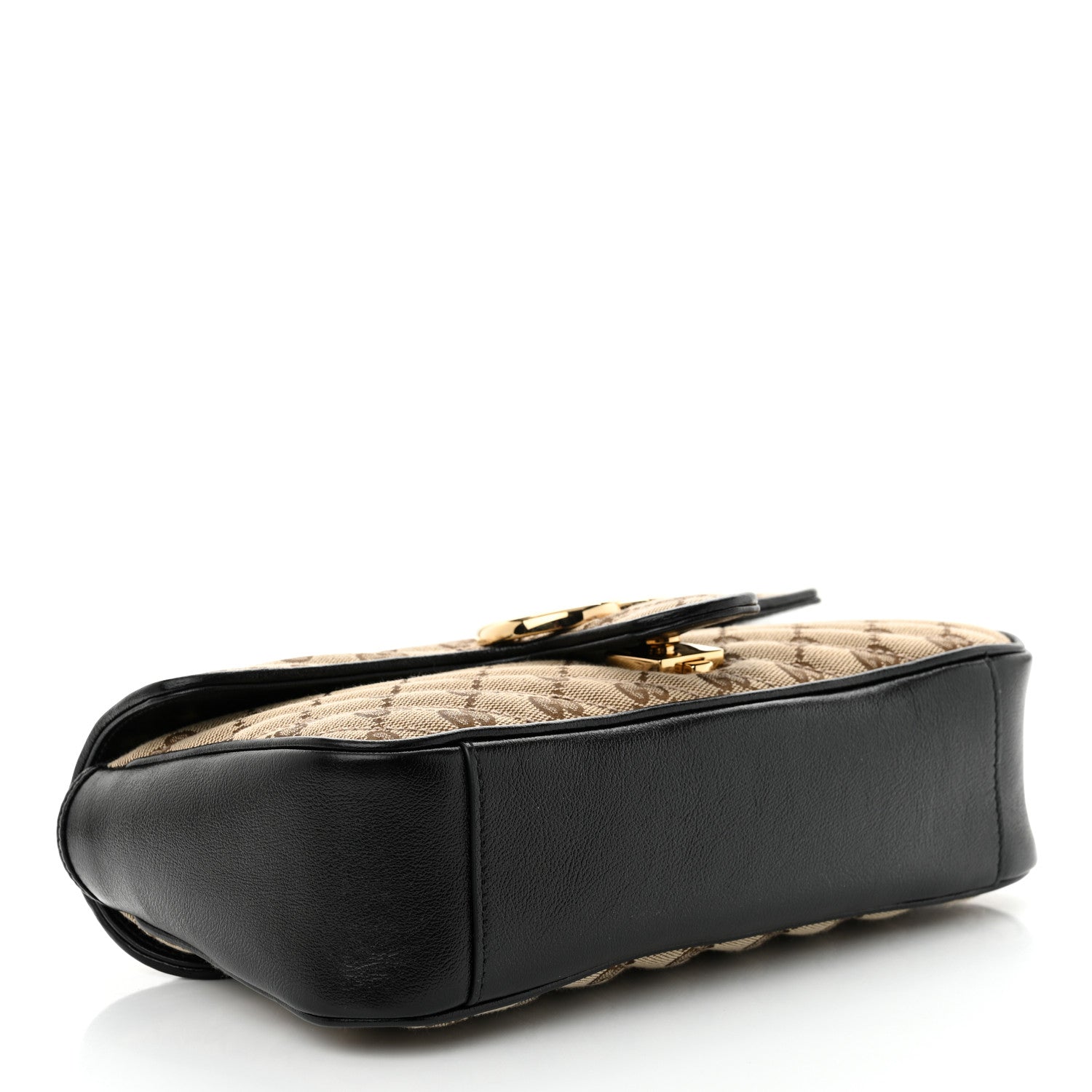 Monogram Matelasse Diagonal Small GG Marmont Shoulder Bag Beige Black
