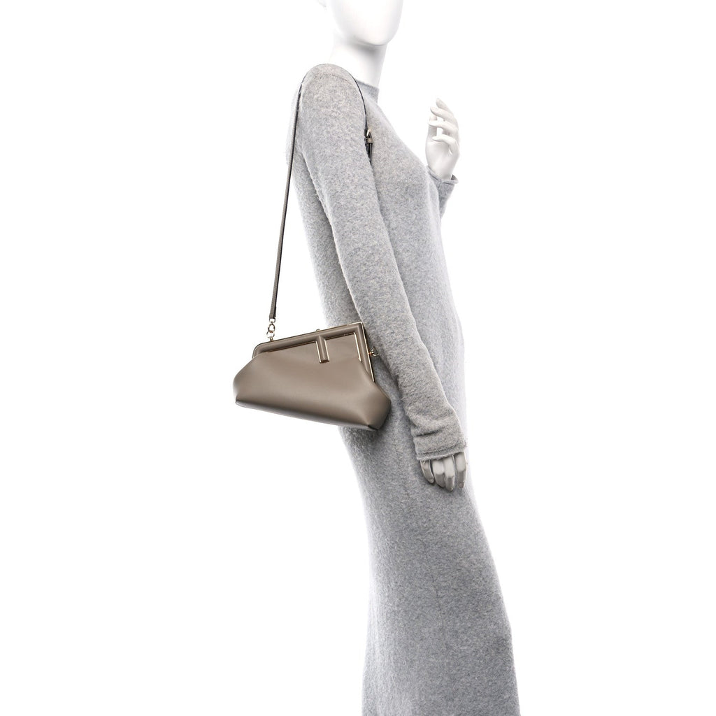 Shiny Nappa Small Fendi First Dove Gray