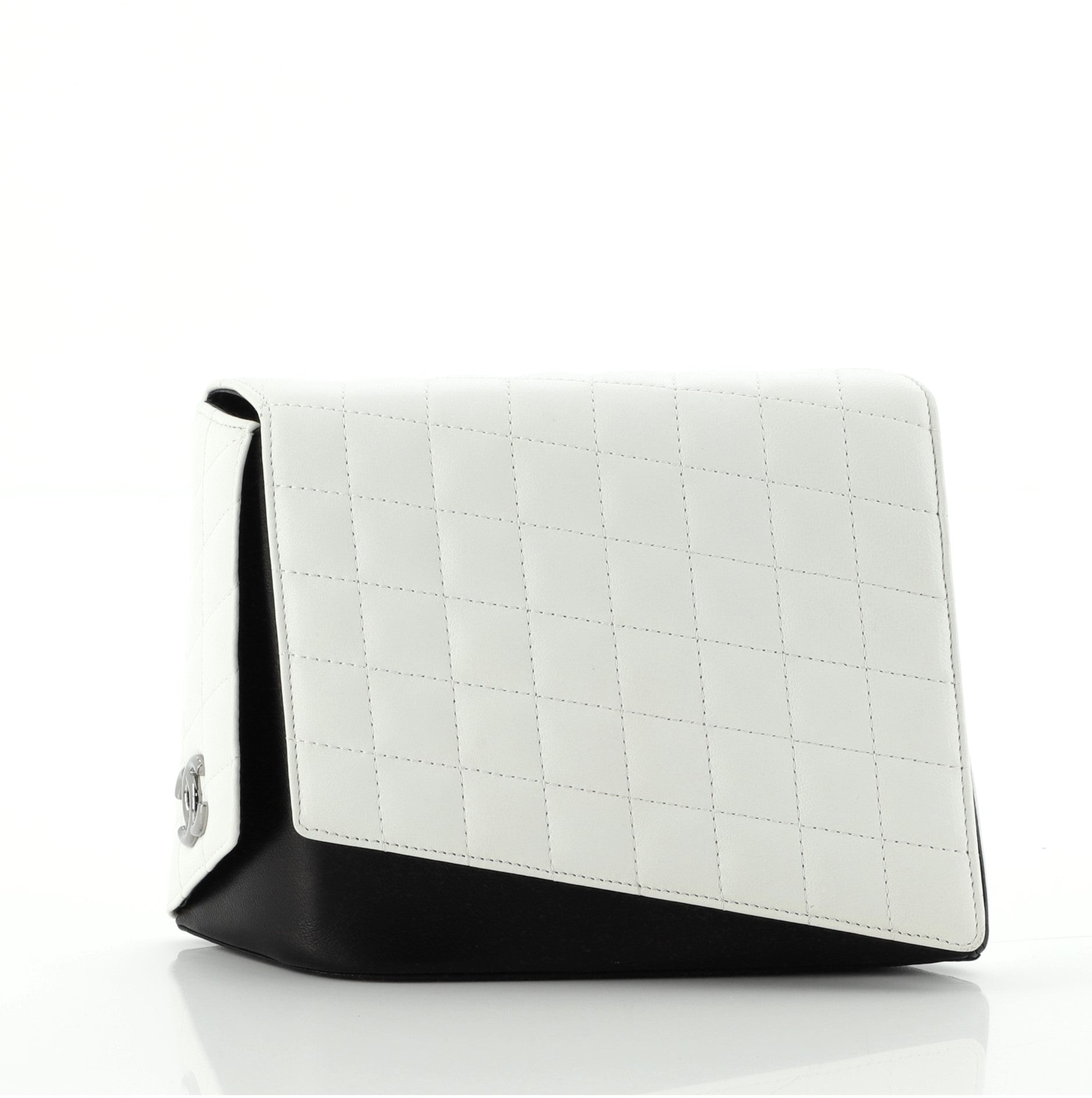 Asymmetric Clutch Quilt Lambskin