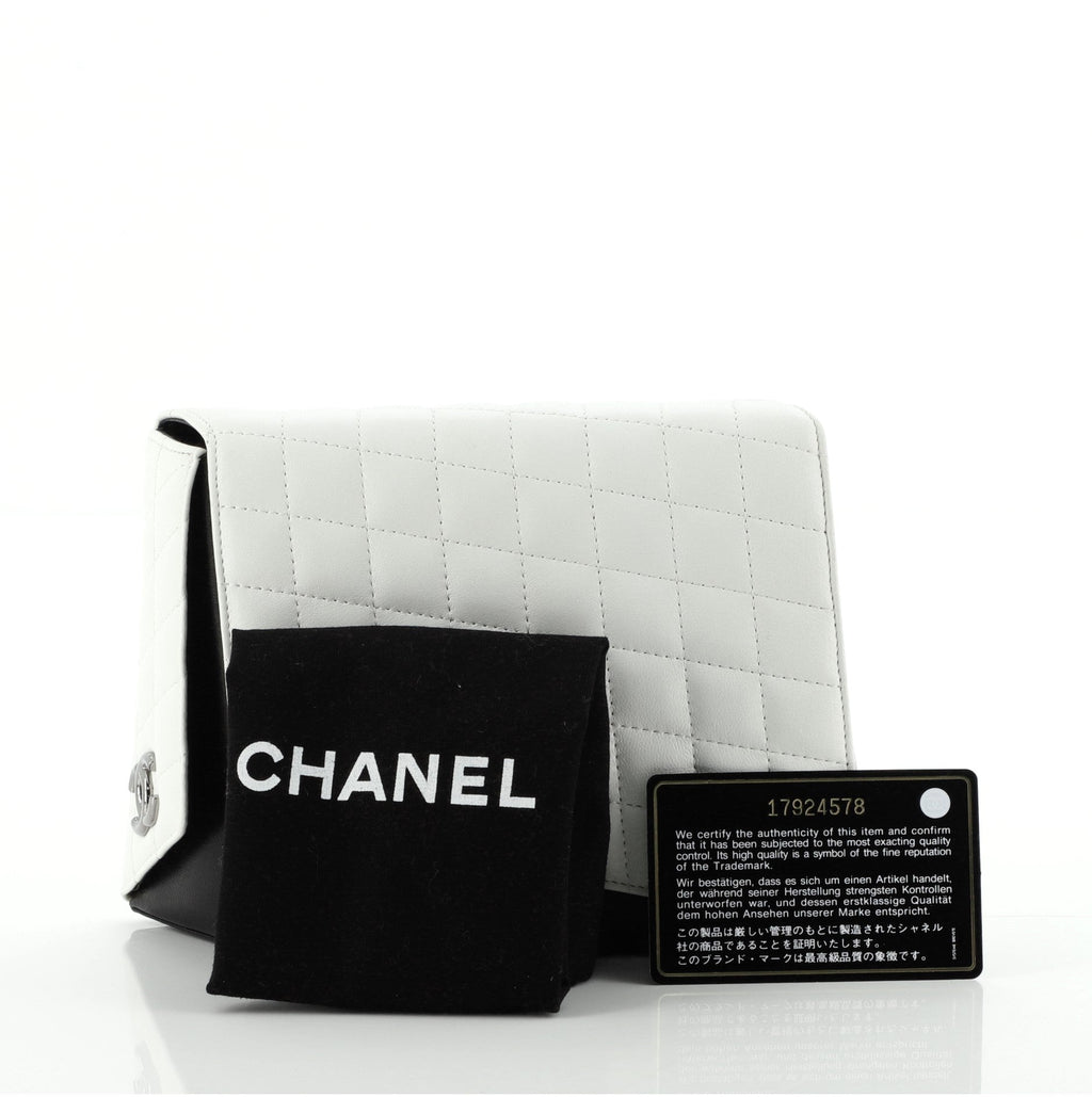 Asymmetric Clutch Quilt Lambskin